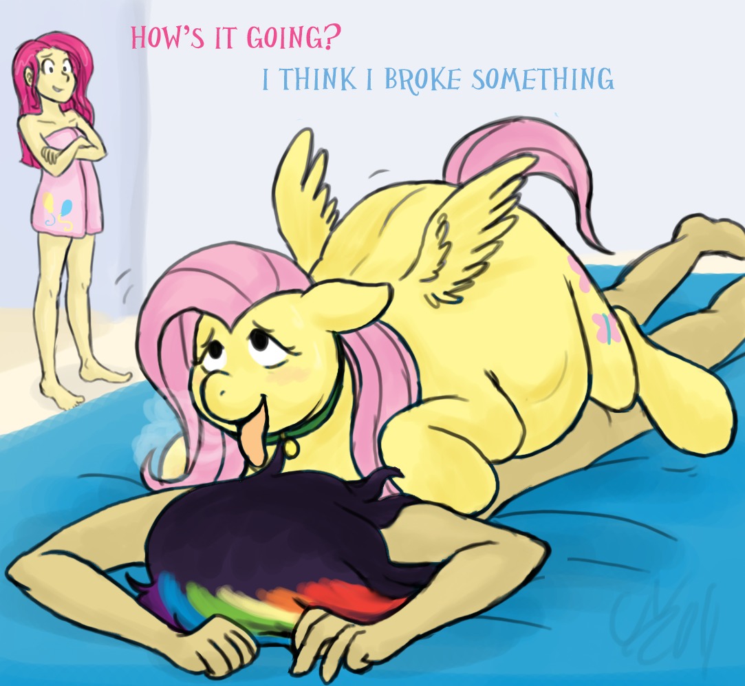 2011 cartoonlion female fluttershy_(mlp) friendship_is_magic humanized my_little_pony pinkie_pie_(mlp) rainbow_dash_(mlp) rule34 smooth_skin