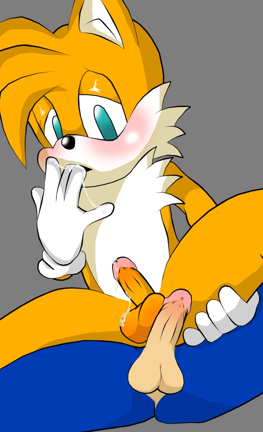 alpha_channel anthro balls balls_on_penis blue_body blue_fur bodily_fluids canid canine dripping duo e621 erection eulipotyphlan fox fur genital_fluids genitals hedgehog hi_res humanoid_genitalia humanoid_penis jenokamui male male/male mammal miles_prower penis precum precum_on_own_tongue precum_on_tongue precum_taste sega self_taste sex sonic_the_hedgehog sonic_the_hedgehog_(series) tongue