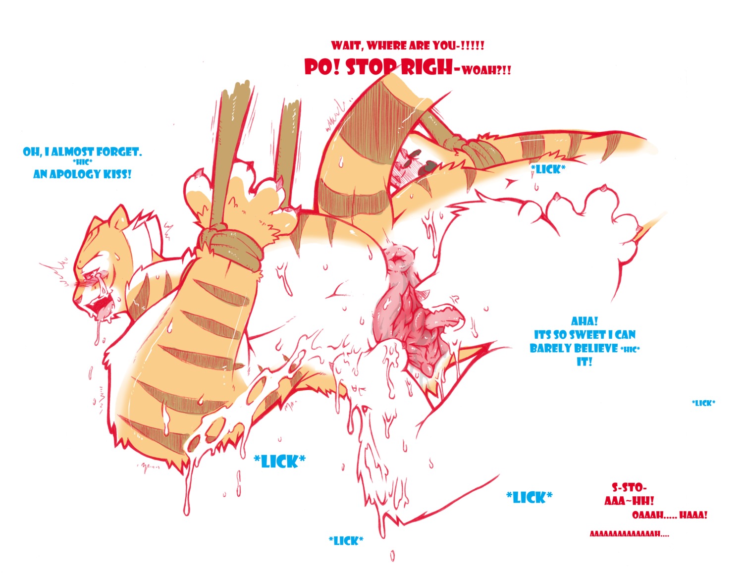 absurd_res anthro anus bear butt cold-blooded-twilight comic dialogue domestic_cat dreamworks duo e621 english_text felid feline felis female forced genitals giant_panda hi_res kung_fu_panda male male/female mammal master_po_ping master_tigress nude pantherine plump_labia raised_tail rape sex simple_background spread_vulva spreading stripes tail tail_anus text tiger tongue vulva white_background