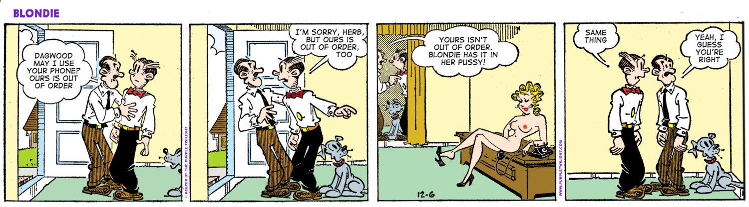 blondie_(comic) blondie_bumstead clothing comic_strip dagwood_bumstead edit female herb_woodley human rule34 tagme