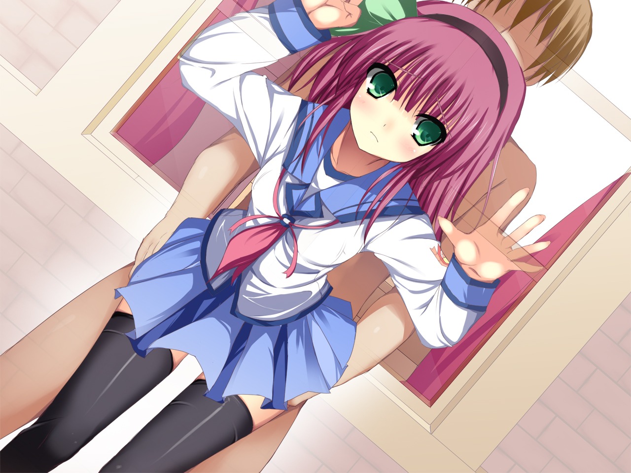 1boy 1girls against_glass against_wall against_window angel_beats! female from_behind_position implied_sex kishiki_kanmitsu male nakamura_yuri rule34 school_uniform sex sex_under_clothes sex_under_skirt standing_sex surprised thighhighs wallpaper wide_eyed window zettai_ryouiki zettai_ryouiki_(skirt)