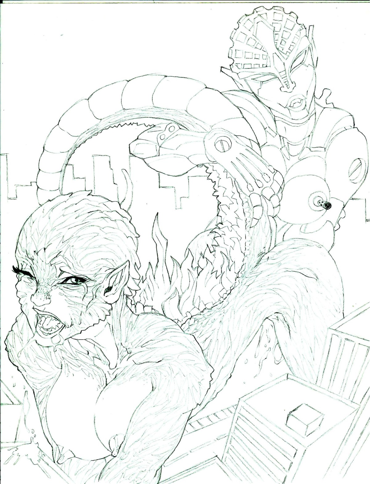 artist_request crying female fingering giantess godzilla godzilla_(series) kaiju mecha mechagodzilla rule34 rule_63 tagme