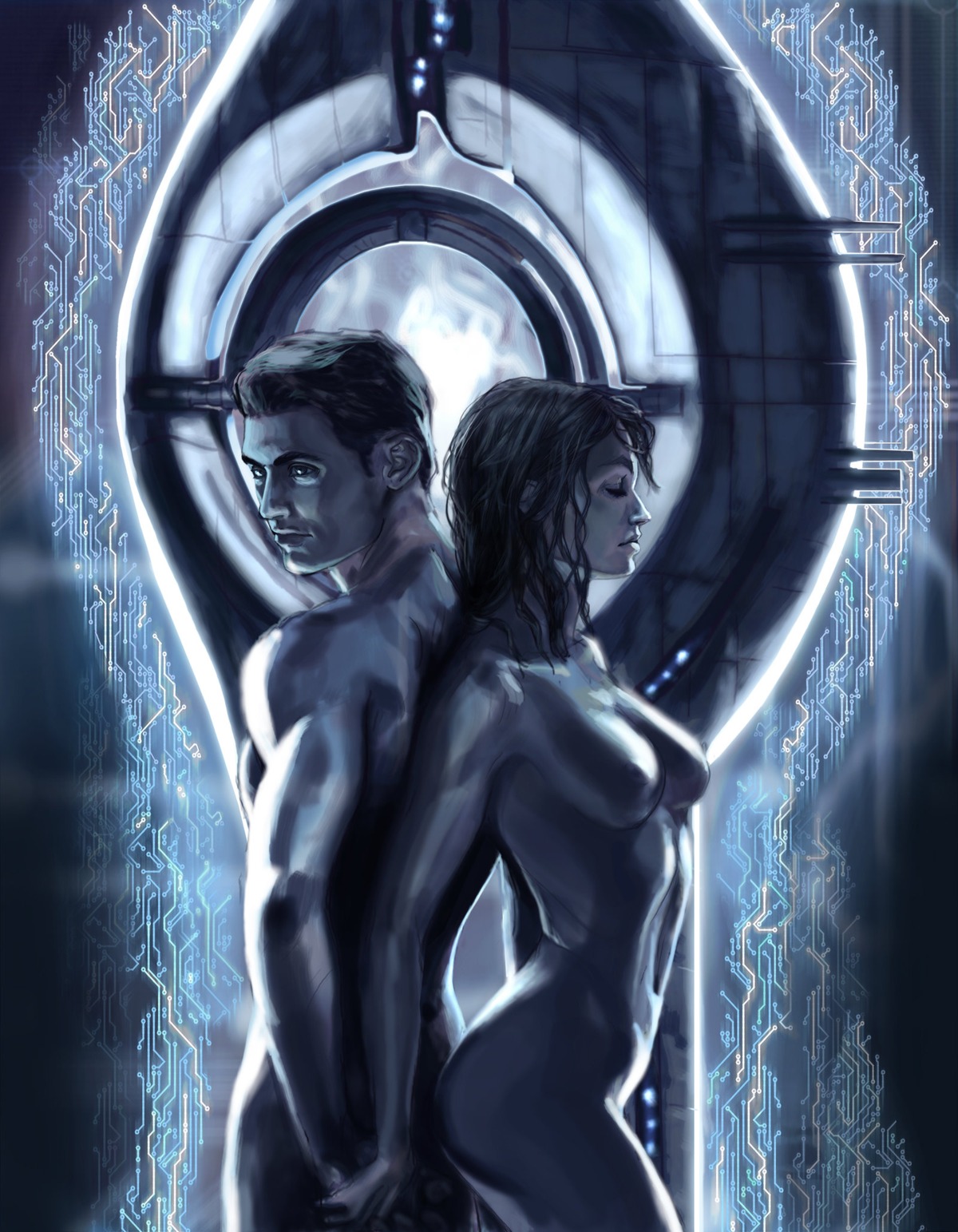 1boy 1girls areolae back_to_back breasts commander_shepard diraemythos female femshep kaidan_alenko male mass_effect nipples nude nude_female nude_male rule34 tagme