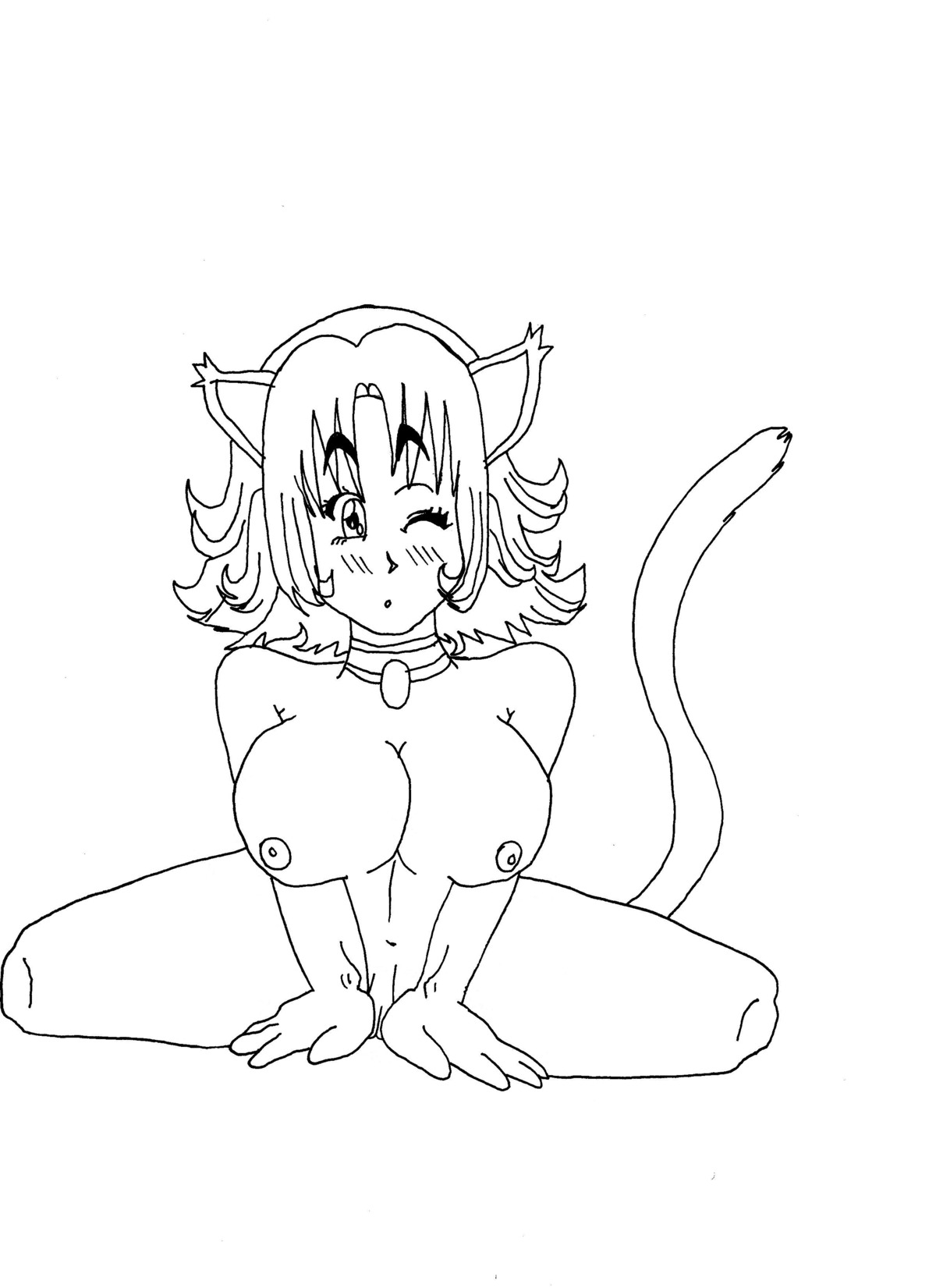 female ichigo_momomiya mew_ichigo monochrome rule34 tagme tokyo_mew_mew