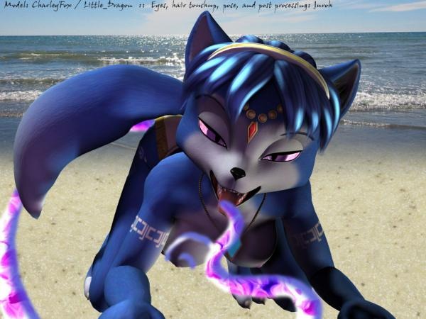 3d anthro color female female_only fox fur furry krystal rule34 solo star_fox tagme