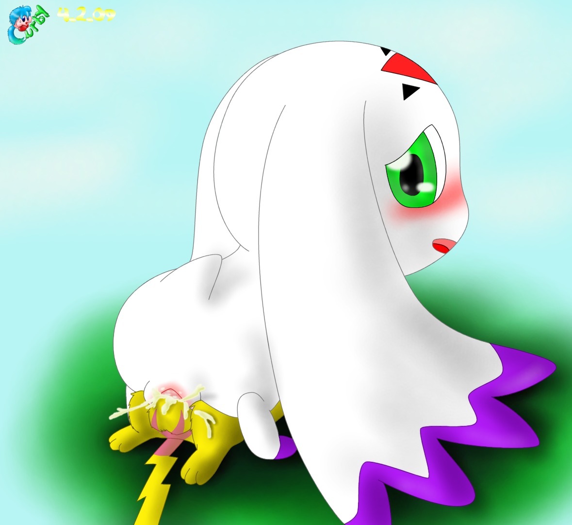 1animal crossover culumon curby digimon digimon_(species) digimon_tamers female nintendo pikachu pokemon rule34