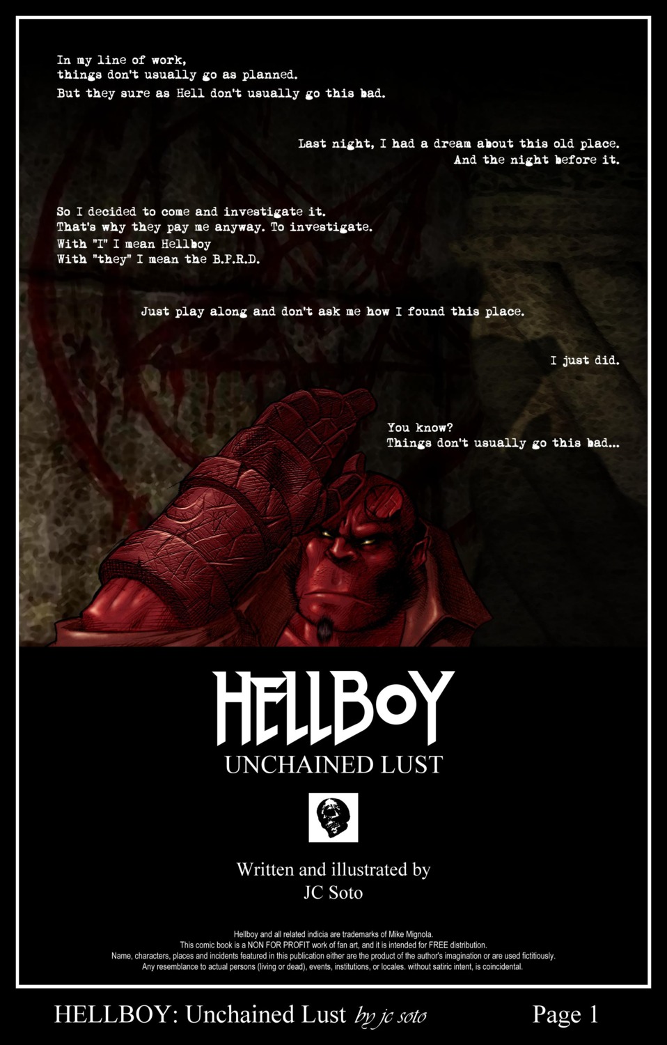 comic dark_horse hellboy hellboy_(series) male male_only red_skin rule34 soto text yaoi