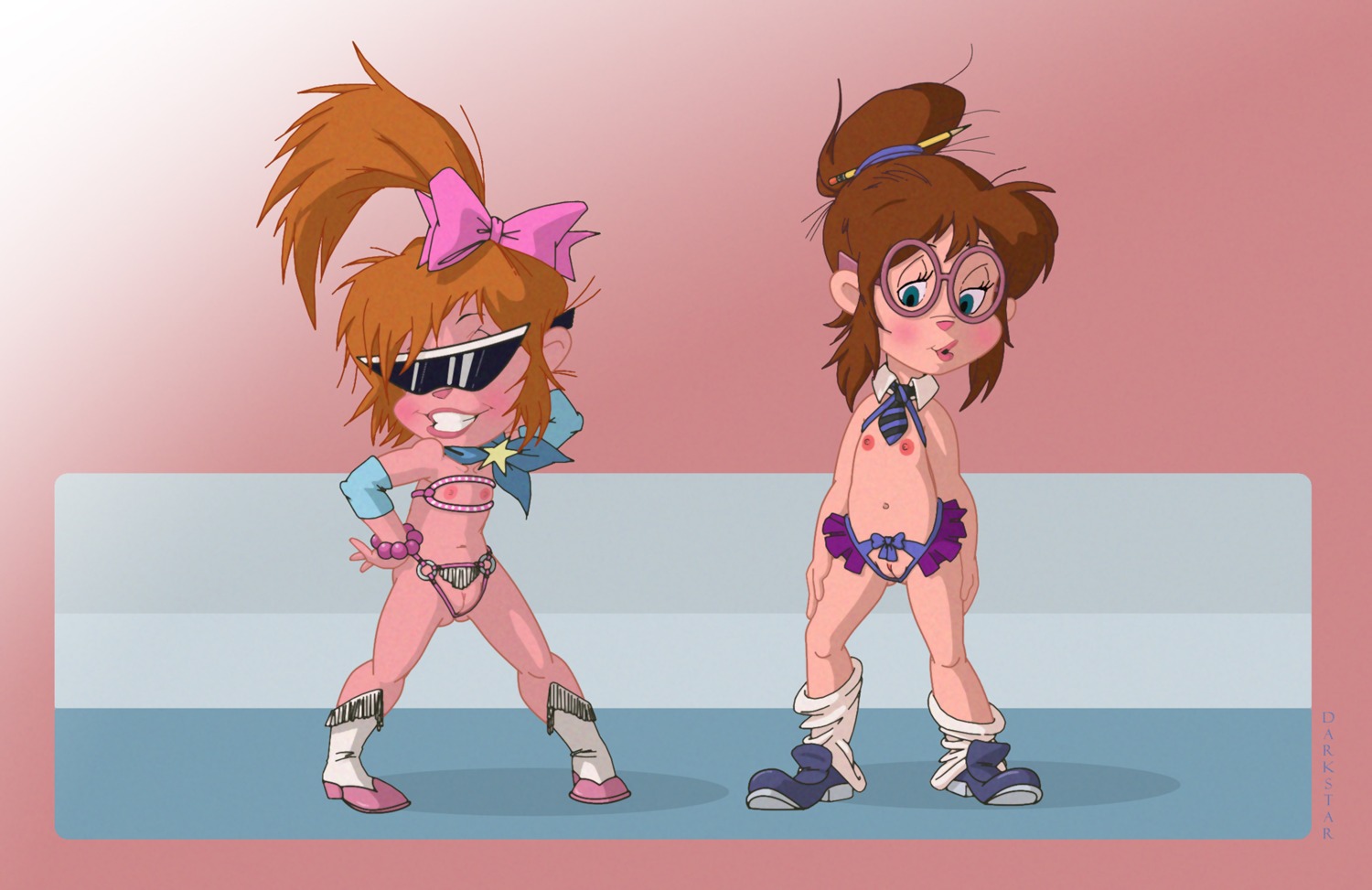 alvin_and_the_chipmunks brittany_miller chipettes darkstar female innie_pussy jeanette_miller pussy rule34