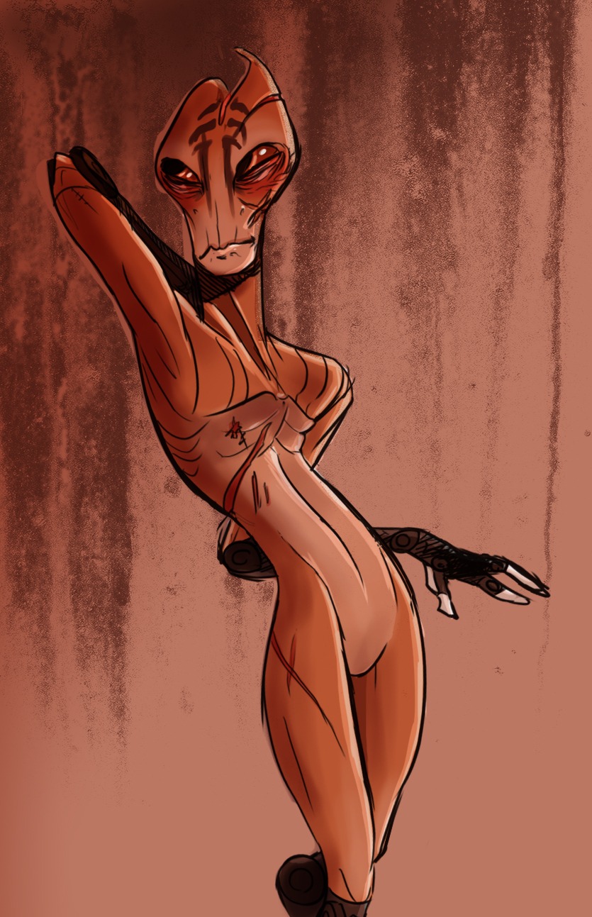 alien ambiguous_gender mass_effect mass_effect_2 mordin_solus no_visible_genitalia pinup rule34 salarian tagme