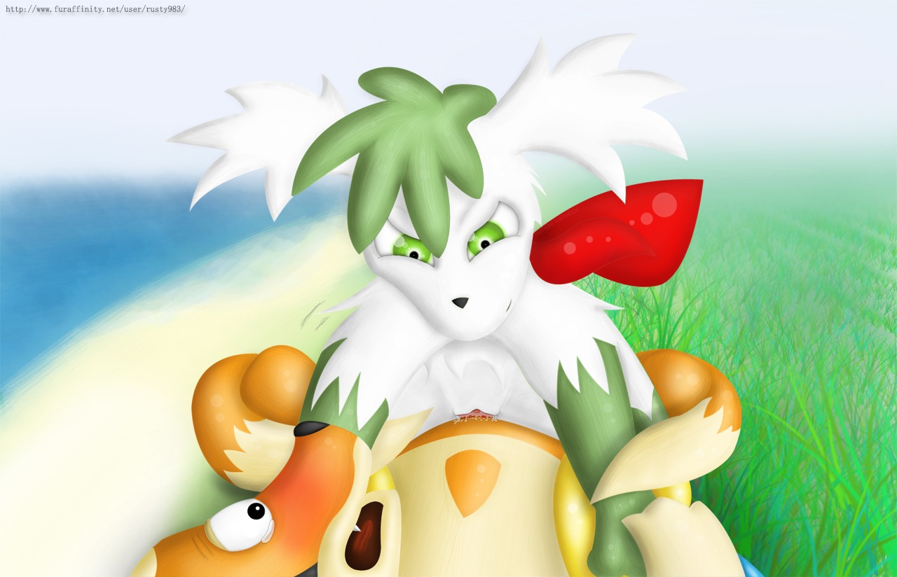 blush canine color day female feral floatzel fur green_eyes insertion interspecies legendary_pokemon male mustelid nintendo nude outdoors penis pokemon pokemon_(species) pussy rule34 sex shaymin straight tagme vulva