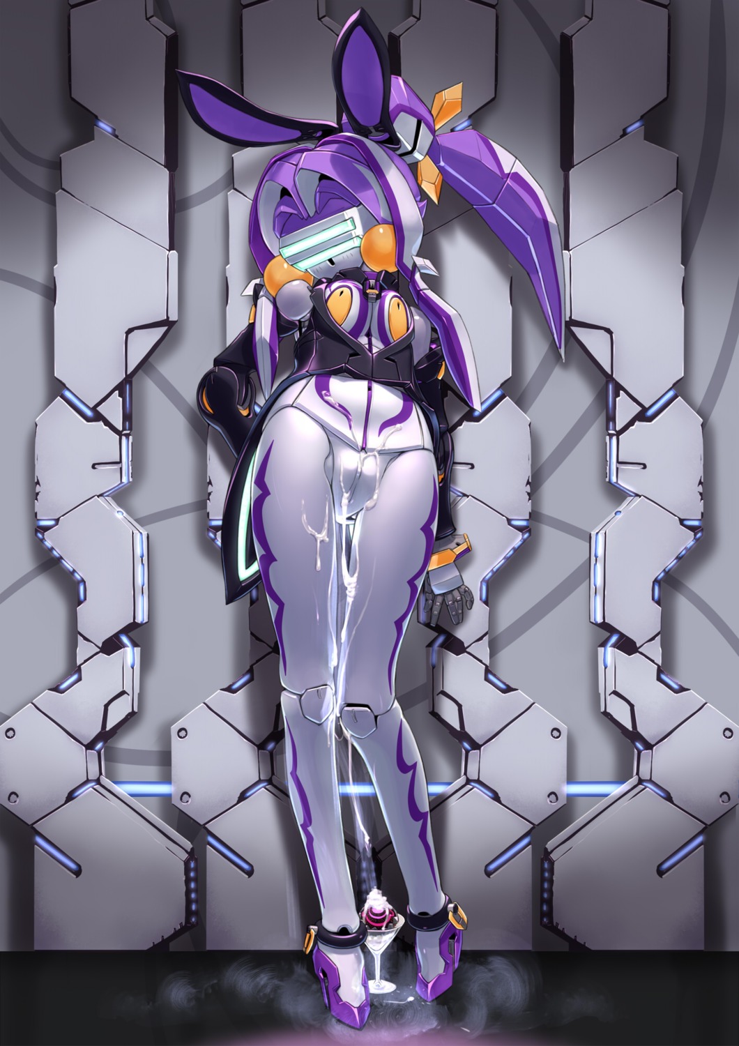 android animal_ears breasts bunny_ears clothes cum doll_joints female high_heels highres machine mecha_musume musen-shiki_sanhankikan panties pussy robot robot_girl rule34 steam underwear vagina virtual_on