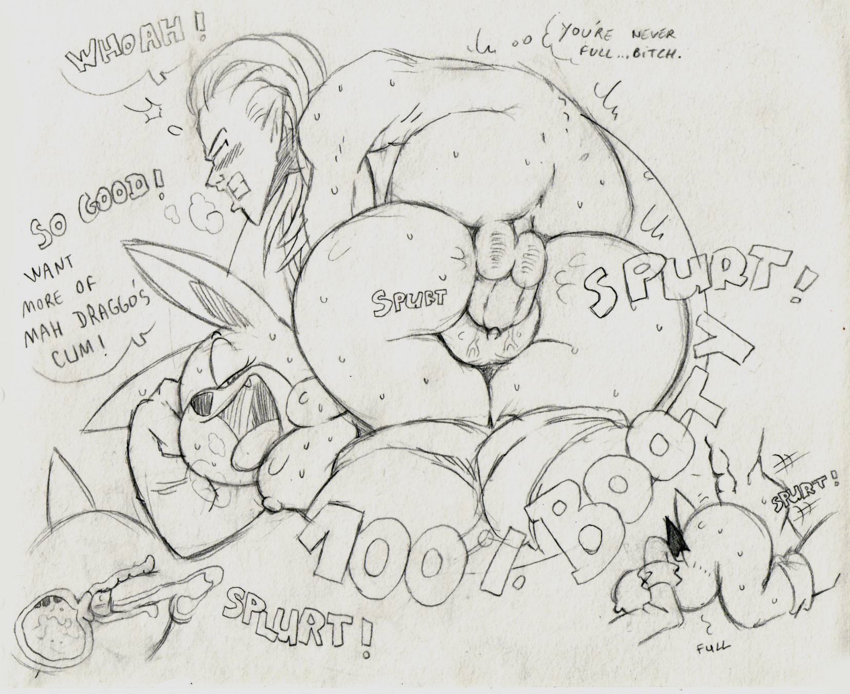 all_fours anthro anthro_penetrated backsack balls bat big_breasts biped black_and_white blush bodily_fluids breasts butt cum cum_in_vagina cum_inflation cum_inside doggystyle duo e621 english_text erection excessive_cum excessive_genital_fluids eyes_closed fangs female female_on_human female_penetrated from_behind_position genital_fluids genitals hi_res human human_on_anthro human_penetrating human_penetrating_anthro inflation interspecies jikylio male male/female male_on_anthro male_penetrating male_penetrating_female mammal monochrome nude open_mouth penetration penis rouge_the_bat sega sex simple_background sonic_the_hedgehog_(series) sweat teeth text vaginal vulva white_background
