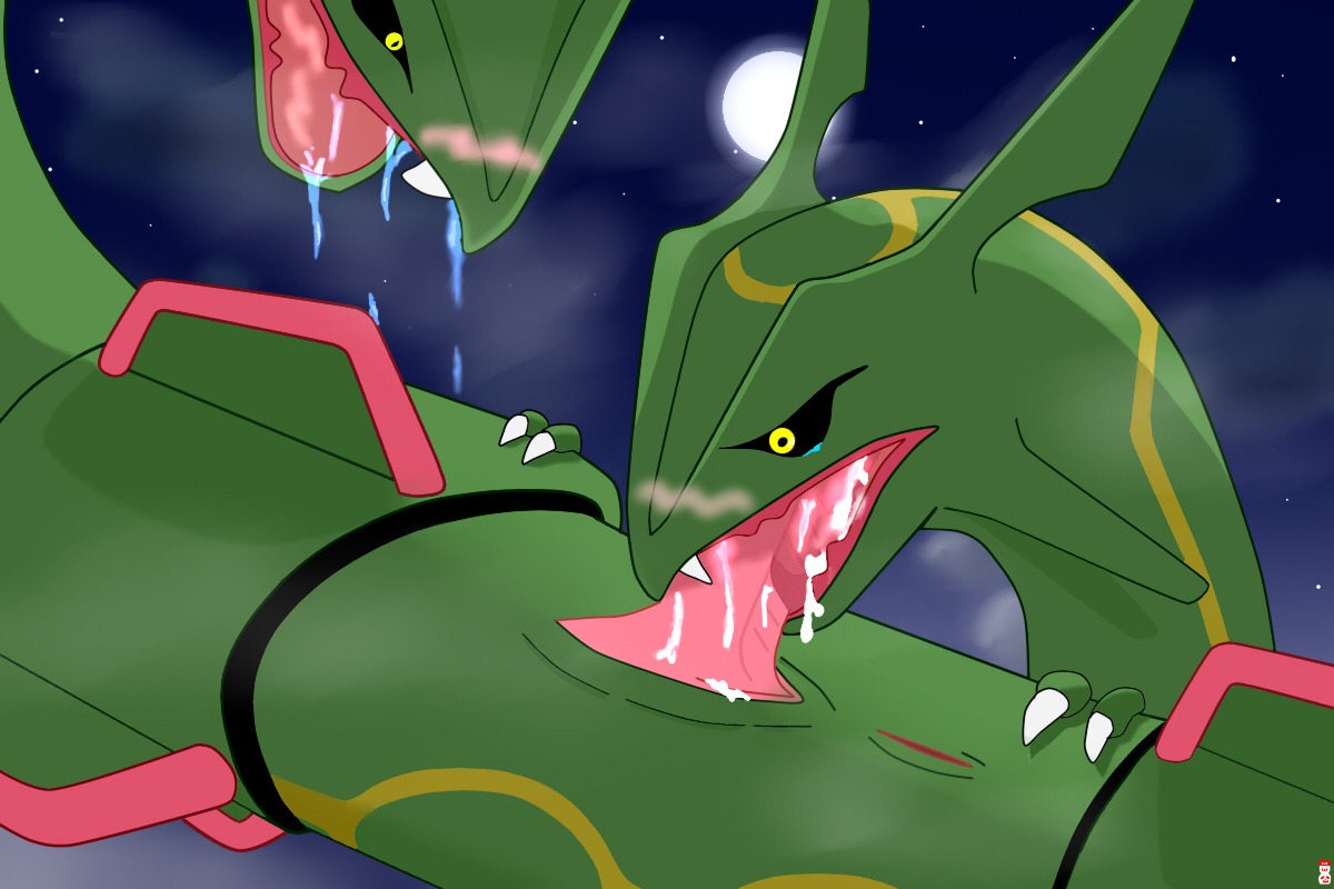 3:2 ambiguous_gender anus blush bodily_fluids cum cum_in_mouth cum_inside duo e621 erection fellatio feral generation_3_pokemon genital_fluids genitals legendary_pokemon male male/ambiguous nintendo omosiro12 oral oral_penetration penetration penile penis pokemon pokemon_(species) rayquaza sex tears