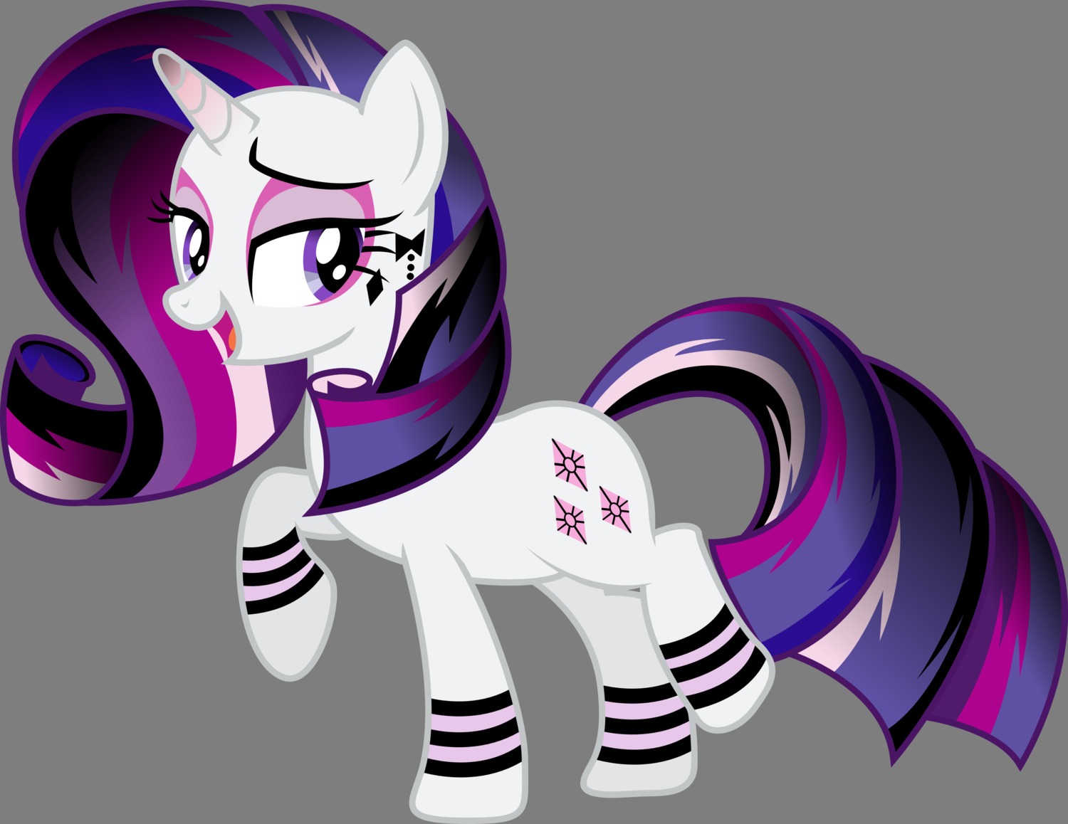 2014 absurd_res alpha_channel alternative_fashion blue_eyes cutie_mark digital_drawing_(artwork) digital_media_(artwork) e621 equid equine female feral friendship_is_magic fur goth hair hasbro hi_res horn long_hair mall_goth mammal multicolored_hair my_little_pony mythological_creature mythological_equine mythology purple_body purple_eyes purple_fur purple_hair rarity_(mlp) simple_background solo theshadowstone transparent_background unicorn