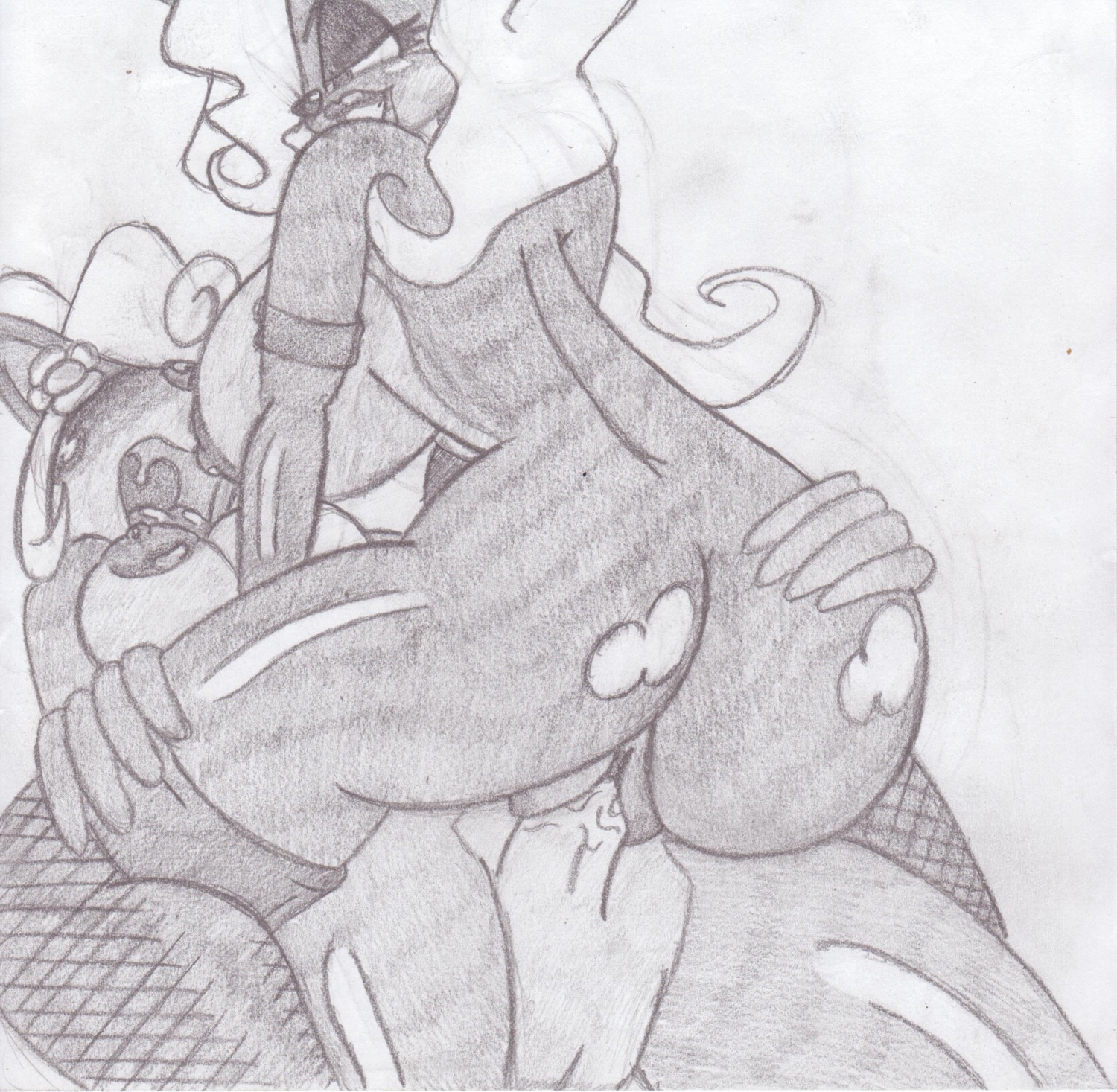 2girls anthro ass ass_grab bandicoot bimbo coco_bandicoot crash_(series) eyeshadow female fishnet_stockings fur furry futa_on_female futanari intersex lipstick makeup mammal marsupial monochrome pussy rule34 sex tagme takumi tawna_bandicoot vaginal_penetration