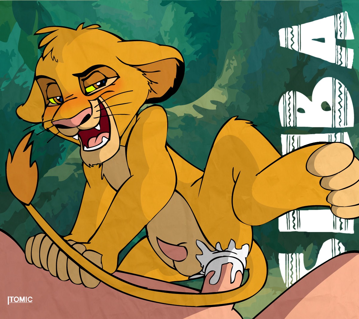 anal anal_penetration bestiality blush bodily_fluids cum disney dominant duo e621 erection fangs felid feral feral_penetrated fur genital_fluids genitals human human_on_feral human_penetrating human_penetrating_feral interspecies itomic larger_dom larger_male lion looking_at_viewer male male/male male_on_feral male_penetrated male_penetrating male_penetrating_male mammal nude pantherine paws penetration penis sex simba_(the_lion_king) size_difference smaller_male smaller_penetrated spread_legs spreading tail teeth the_lion_king whiskers young young_feral