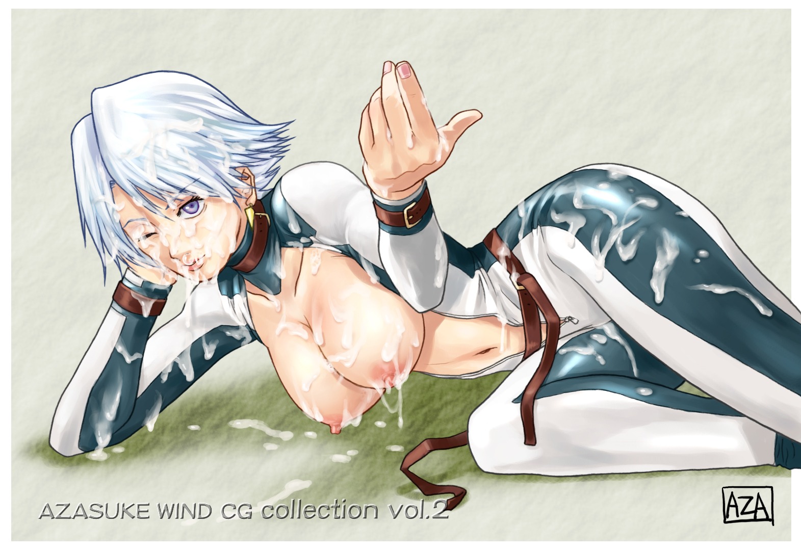 after_sex azasuke breasts bukkake christie_(doa) cum cum_everywhere cum_on_body cum_on_breasts cum_on_clothes cum_on_upper_body dead_or_alive facial female rule34 tecmo