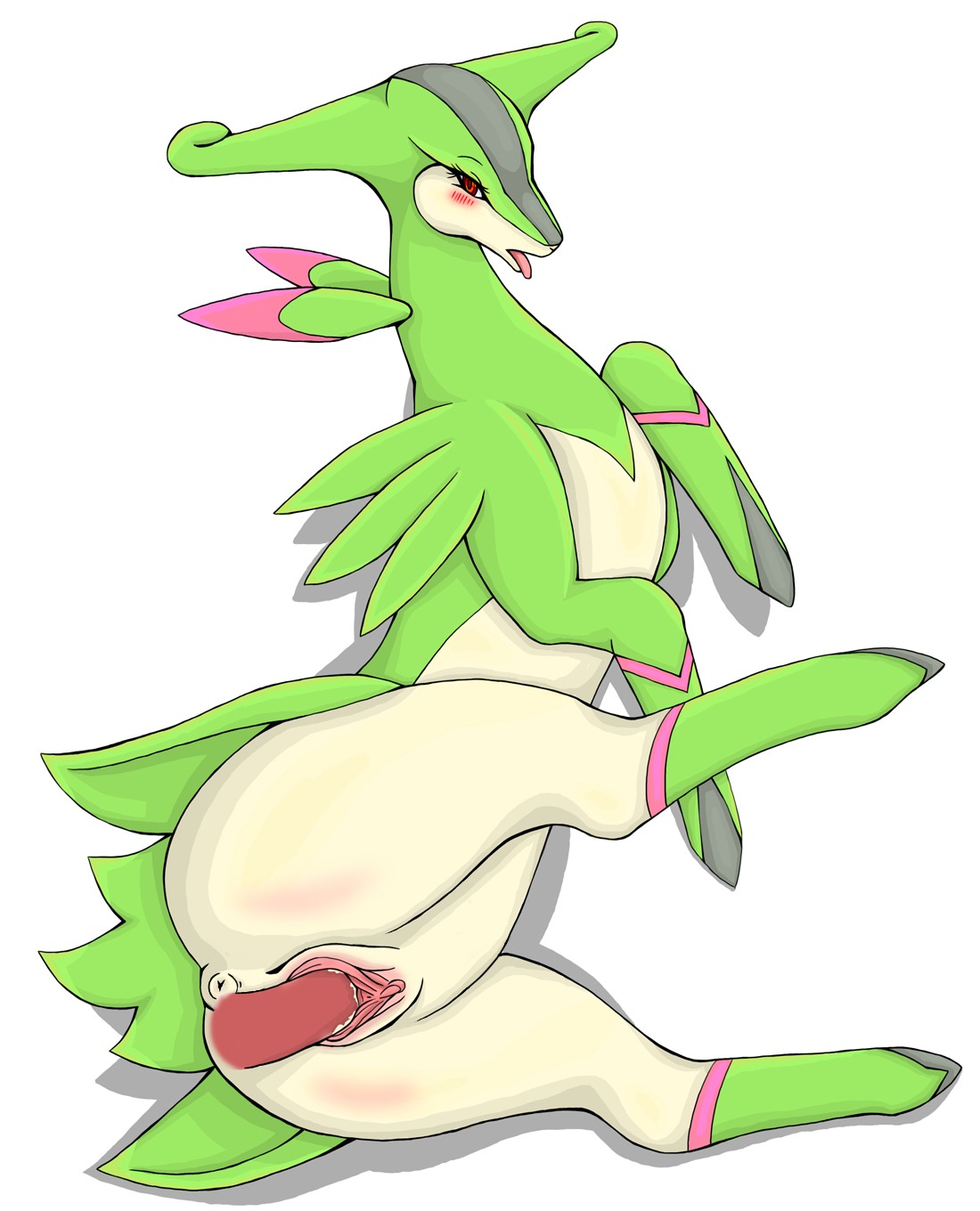 anus blush butt disembodied_penis duo e621 erection fang_asian female female_on_human female_penetrated feral generation_5_pokemon genitals hi_res human legendary_pokemon looking_at_viewer male male/female male_penetrating male_penetrating_female mammal nintendo nude open_mouth penetration penile penile_penetration penis penis_in_vagina pokemon pokemon_(species) raised_leg red_eyes sex simple_background tongue tongue_out vaginal vaginal_penetration virizion vulva white_background