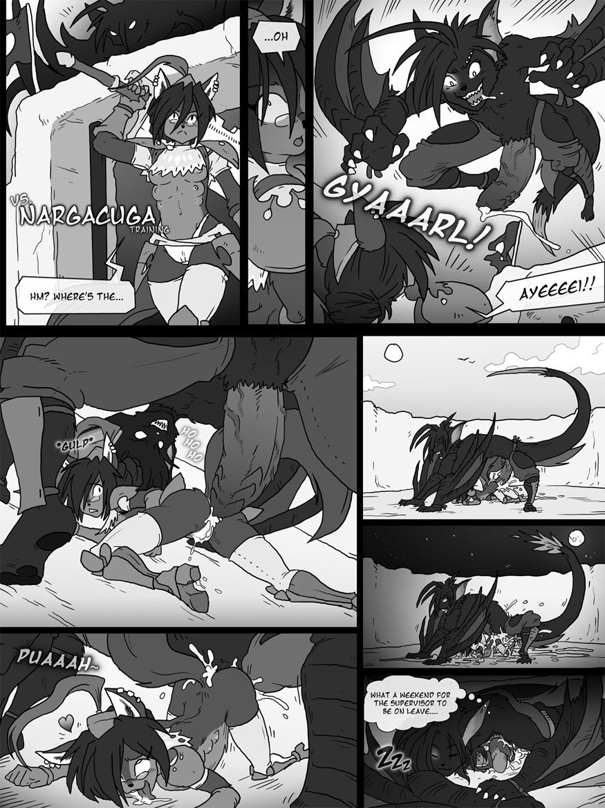 abdominal_bulge ahegao anal anal_penetration anthro armor ass_up bodily_fluids breasts canid canine capcom cock_warming comic cum diary_of_a_hunter digital_media_(artwork) dominant drooling duo e621 english_text erection extreme_penetration eye_roll eyes_closed eyewear female female_penetrated flying_wyvern fox genital_fluids genitals glasses huge_penetration hyper jecht_(marc258) large_penetration larger_dom larger_male living_condom looking_pleasured macro male male/female male_penetrating male_penetrating_female mammal melee_weapon monochrome monster monster_hunter multi_breast nargacuga nipples pectoral_bulge penetration penis penis_shaped_bulge raised_tail saliva sex sherly_karu size_difference sleeping smaller_female smaller_penetrated sparrow_(artist) supernumerary_breasts sword tail text tongue tongue_out unconvincing_armor vein veiny_penis weapon