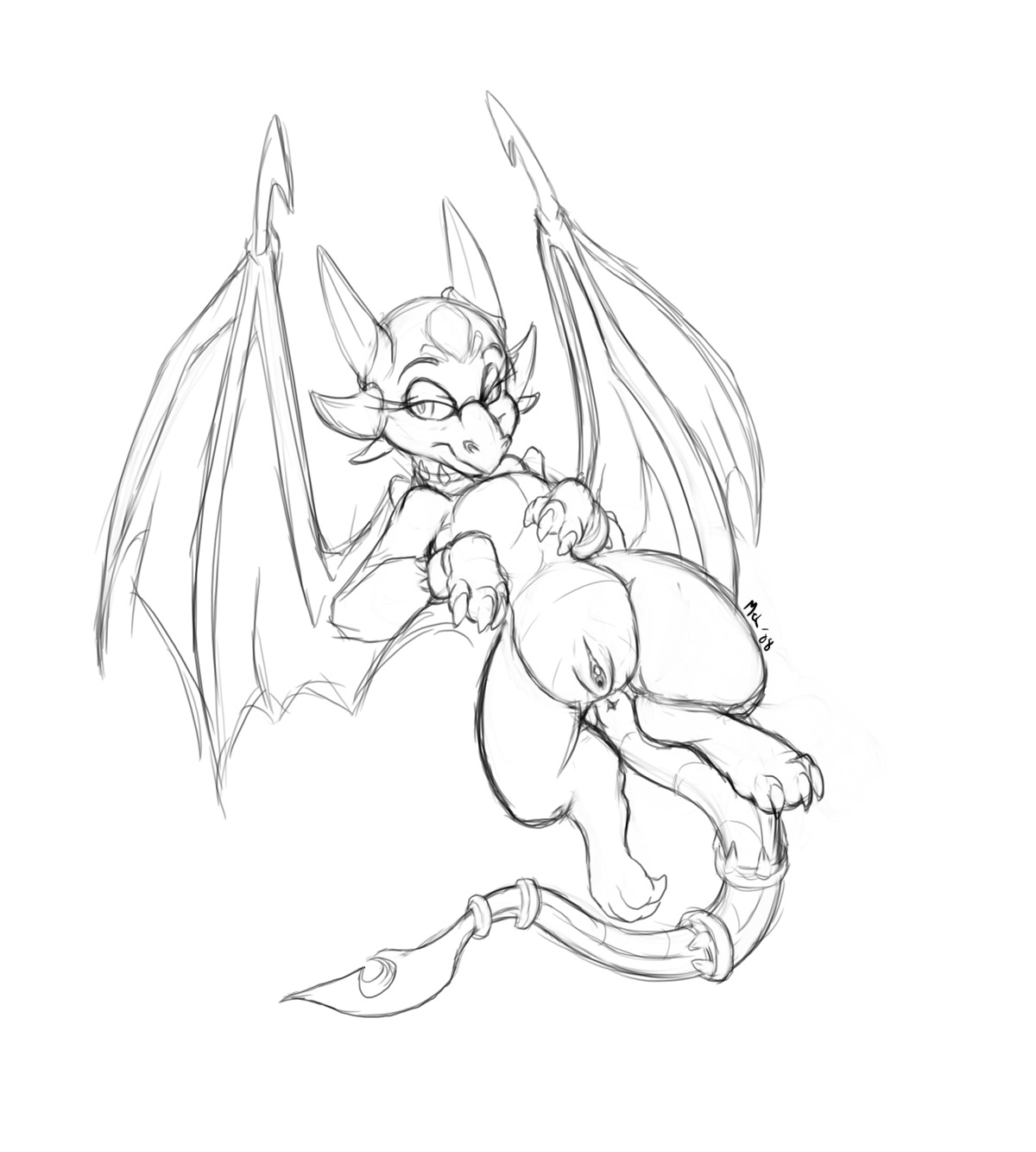 2008 cynder dragon female female_only feral mel_the_hybrid mythological_creature mythological_scalie mythology presenting_anus presenting_pussy pussy rule34 scalie spyro_the_dragon tagme tail
