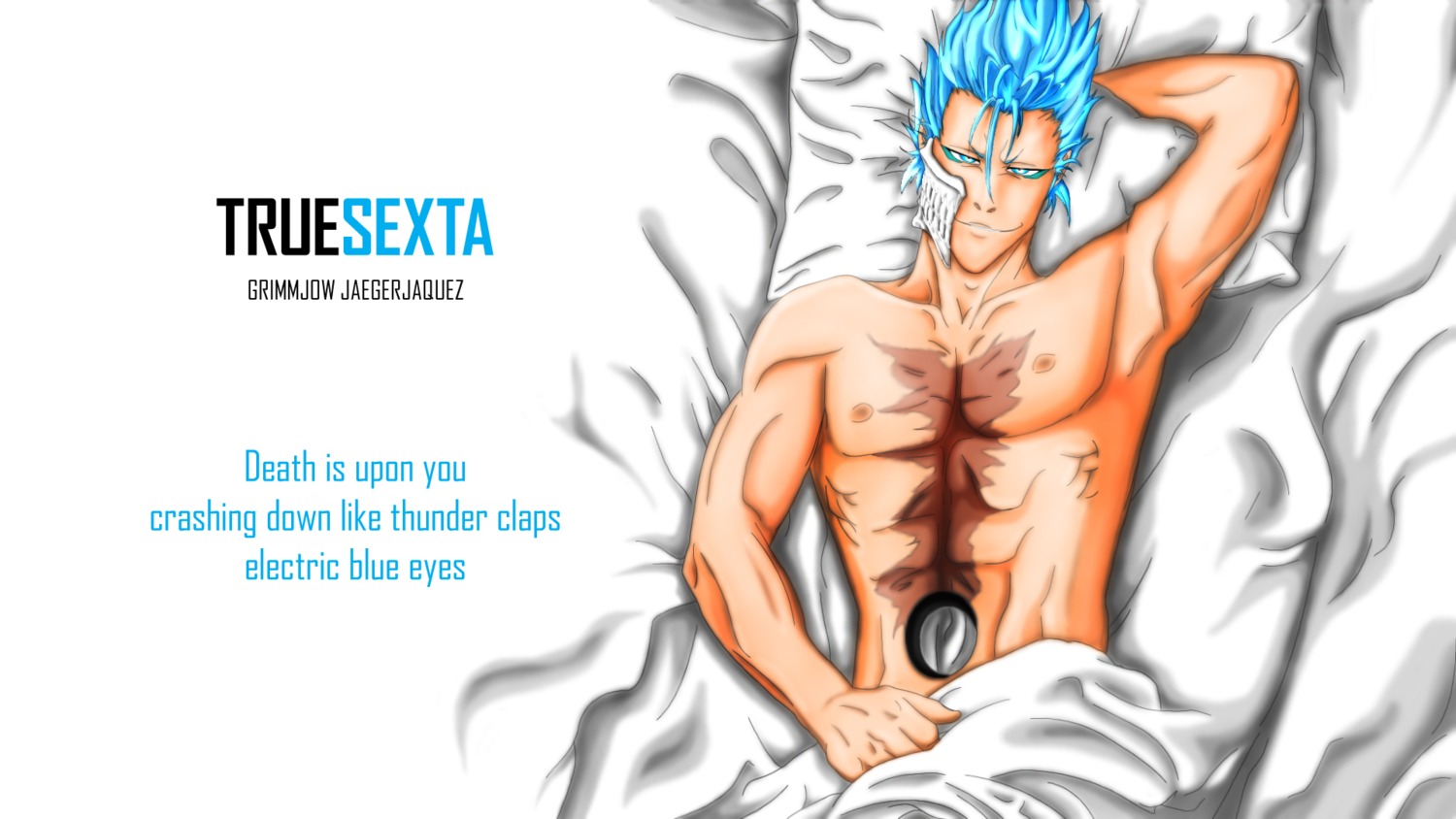 bleach grimmjow_jaegerjaquez male male_only rule34 solo tagme
