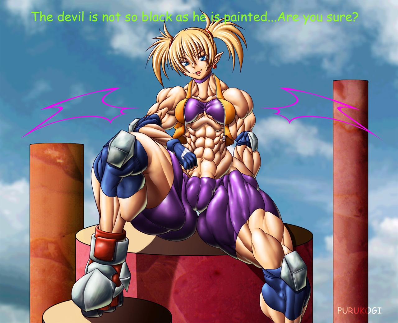 arcana_heart extreme_muscles female lilica_felchenerow muscles muscular muscular_female purukogi rule34