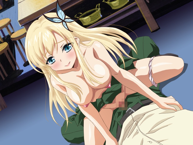blonde_hair blue_eyes blush boku_wa_tomodachi_ga_sukunai breasts censored cowgirl_position female human kashiwazaki_sena large_breasts panties rule34 school_uniform yabusame