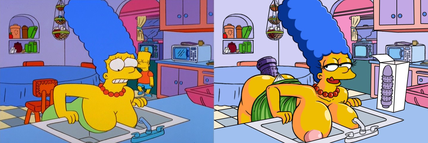 1boy 1girls 20th_century_fox alternate_breast_size ass bart_simpson before_and_after big_breasts breast_expansion breast_growth breast_growth_(enlargement) breasts canonical_scene clothes expansion female half_naked hips huge_breasts lordstevie male marge_simpson nipples panties rule34 solo the_simpsons torn_clothes white_panties wide_hips