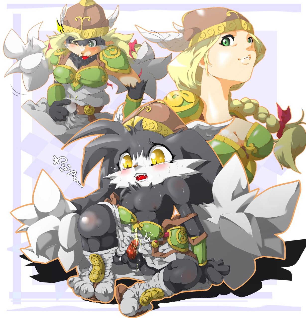 cosplay crossover cum female klonoa klonoa_(series) legend_of_valkyrie rule34 tagme valkyrie_(lov)