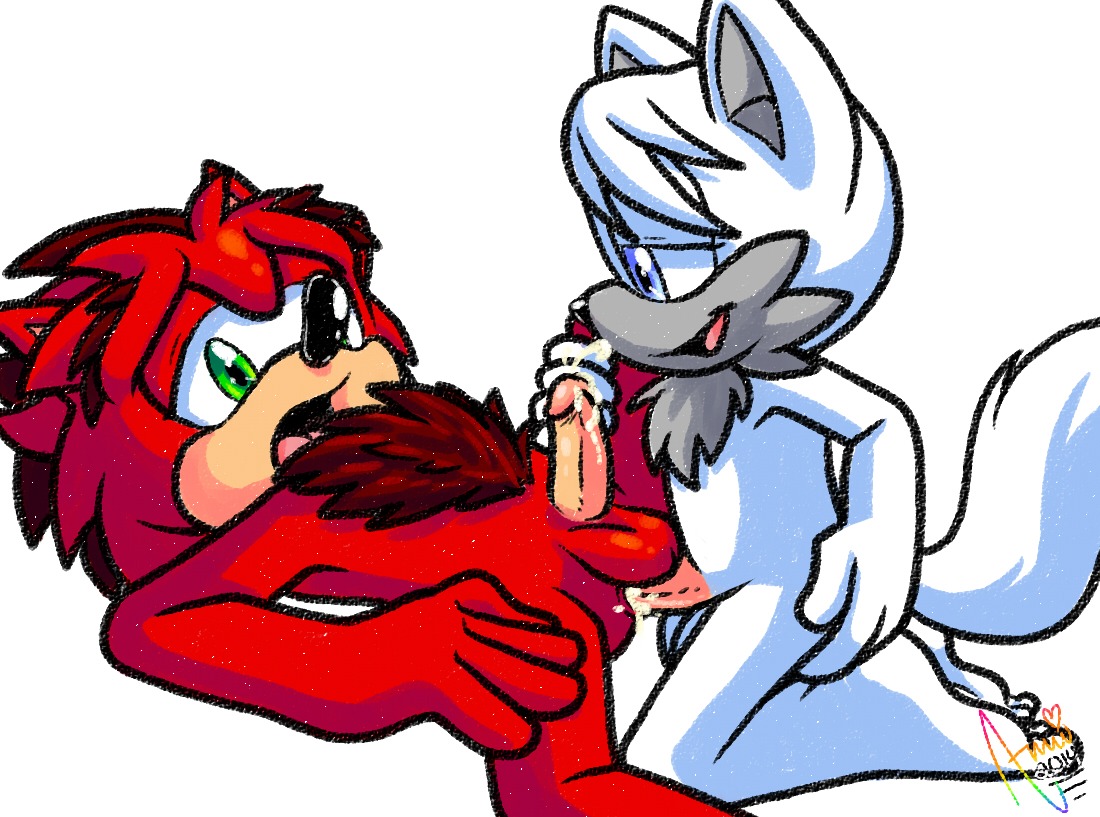 2014 amuzoreh anal anal_penetration anthro balls barefoot blue_eyes bodily_fluids canid canine chest_tuft cum cum_in_ass cum_inside cumshot duo e621 ejaculation erection eulipotyphlan feet fox fur genital_fluids genitals green_eyes hair half-closed_eyes hedgehog kneeling lying male male/male male_penetrated male_penetrating male_penetrating_male mammal narrowed_eyes on_back open_mouth orgasm penetration penis red_body red_fur sega sex shaded signature simple_background sonic_the_hedgehog_(series) tongue tuft white_background white_body white_fur