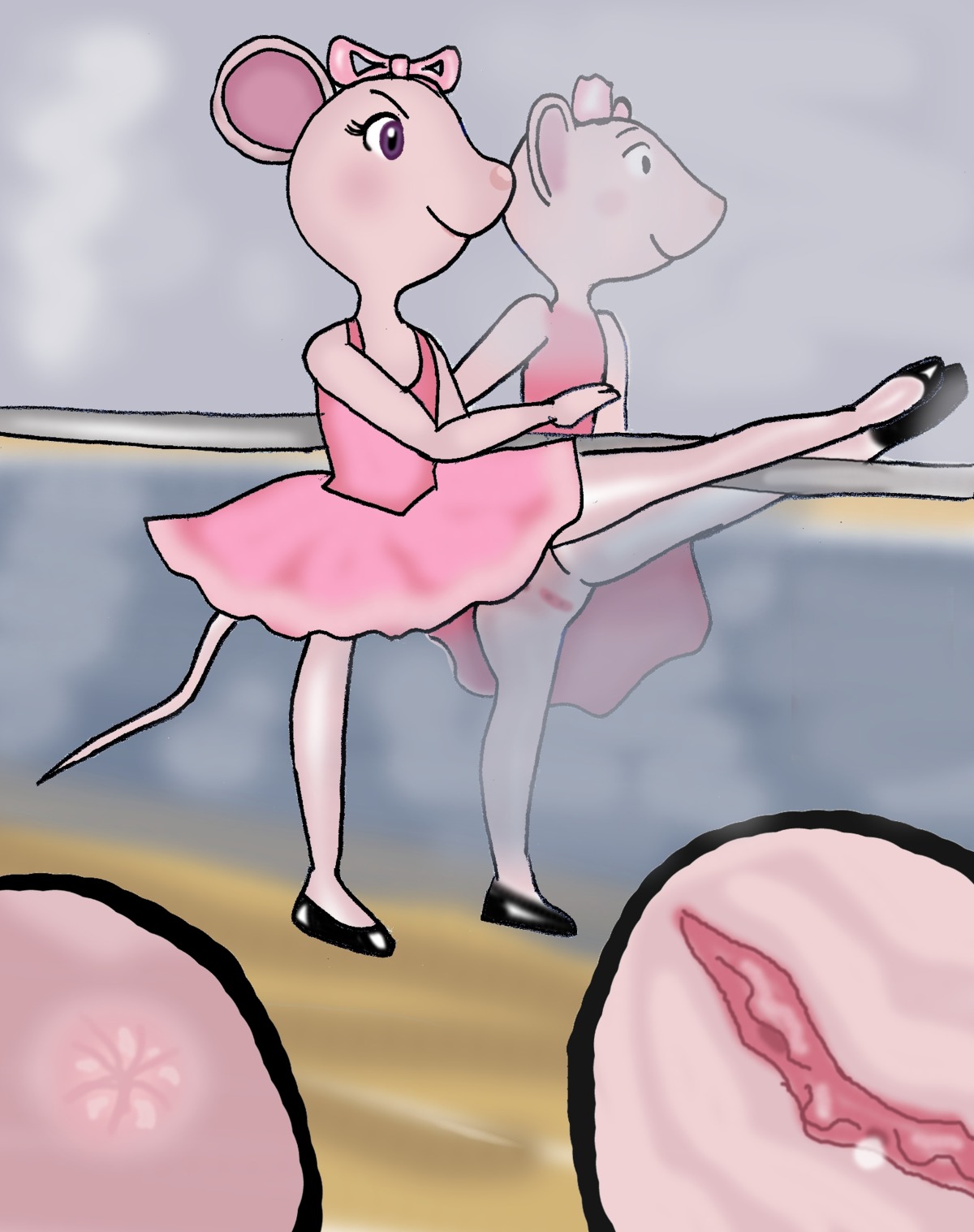 angelina_ballerina angelina_mouseling anthro clothing female female_only gay_rat leg_up mouse pussy rule34 solo tagme