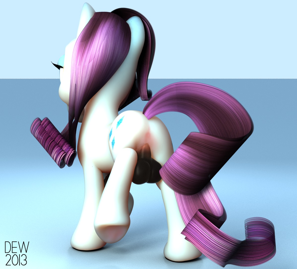 2013 3d_(artwork) animal_genitalia animal_penis anus balls crossgender cutie_mark dewclawpaw digital_media_(artwork) e621 equid equine equine_genitalia equine_penis erection feral friendship_is_magic genitals gynomorph hair hasbro horn intersex mammal my_little_pony mythological_creature mythological_equine mythology nude penis purple_hair rarity_(mlp) solo unicorn white_body