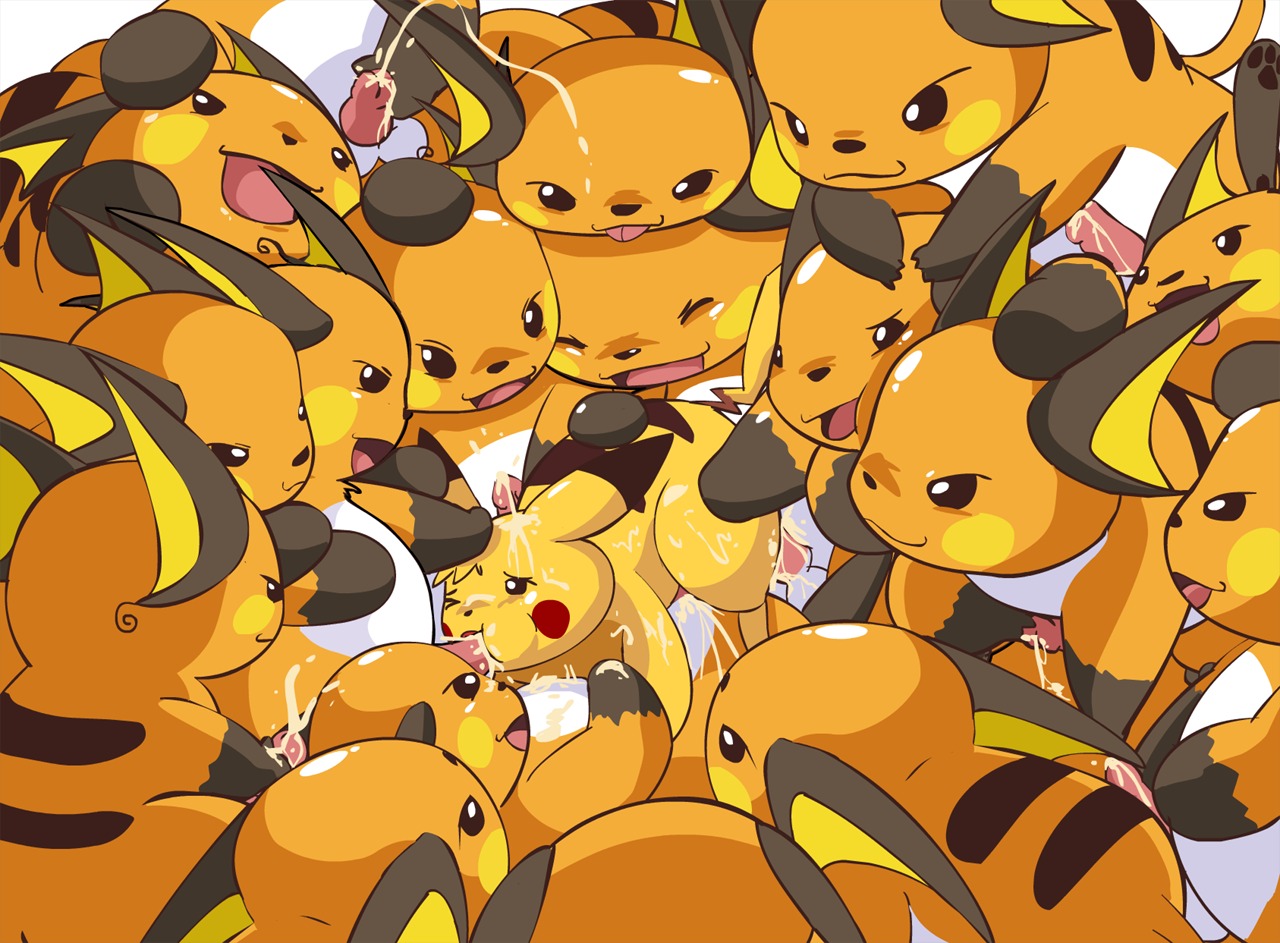 anal anal_penetration balls bodily_fluids bukkake cum cumshot drgnalexia e621 ejaculation erection fellatio feral forced fur gangbang generation_1_pokemon genital_fluids genitals group group_sex level_difference male male/male male_penetrated male_penetrating male_penetrating_male mammal masturbation nintendo oral oral_penetration orgasm penetration penile penile_masturbation penis pikachu pokemon pokemon_(species) raichu rape rodent sex tail yellow_body yellow_fur