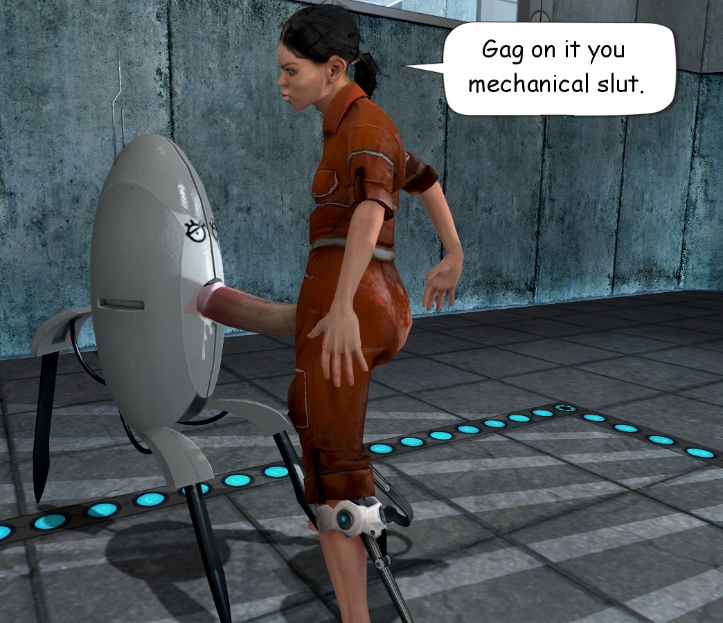1futa 3d artist_request chell dubious_consent english_text erect_penis erection fellatio futa_only futanari garry's_mod intersex long_fall_boots oral penis portal_(series) questionable_consent rule34 solo text turret_(portal) valve valve_(company)