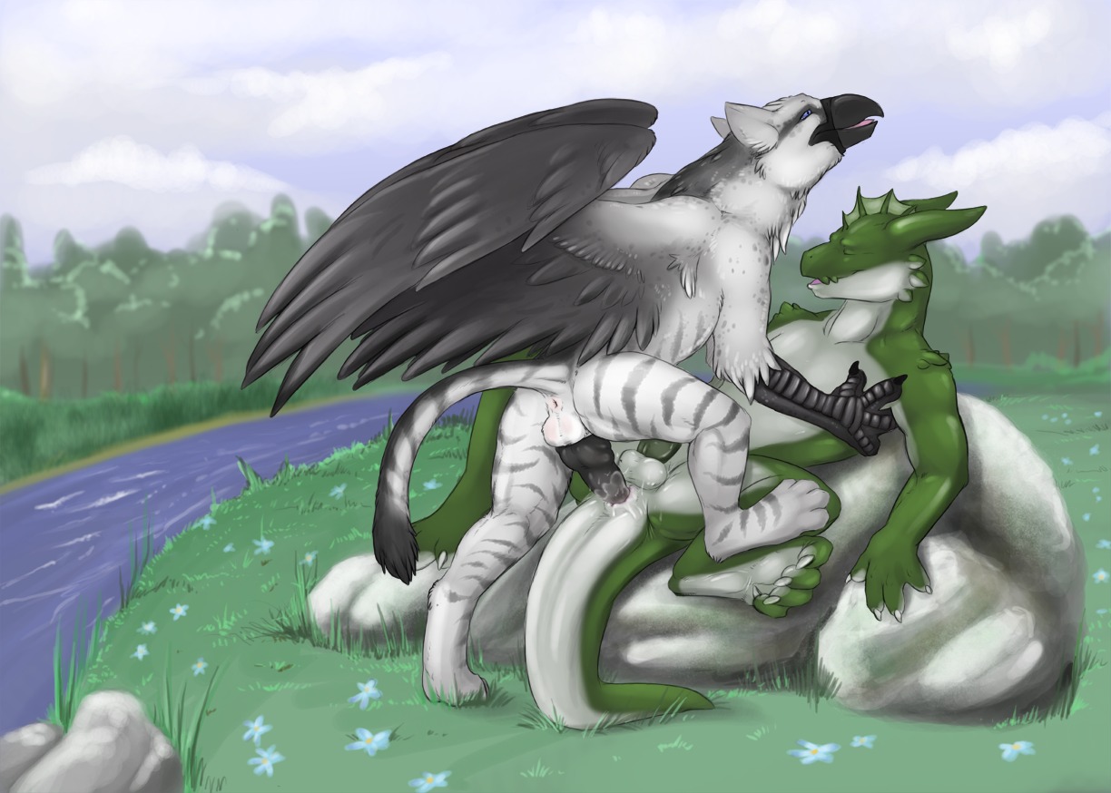 anal anal_penetration animal_genitalia animal_penis anthro anus avian balls beak blue_eyes bodily_fluids canine_genitalia canine_penis ceylon_a'merone cloud conditional_dnp cum cum_inside dragon duo e621 erection everquest eyes_closed feathered_wings feathers fur genital_fluids genitals green_body green_scales gryphon horn iksar interspecies knot lying male male/male male_penetrated male_penetrating male_penetrating_male mythological_avian mythological_creature mythological_scalie mythology non-mammal_balls on_back open_mouth outside penetration penis scales scalie sex sky spread_legs spreading tail tojo_the_thief tongue water white_body white_fur white_scales wings