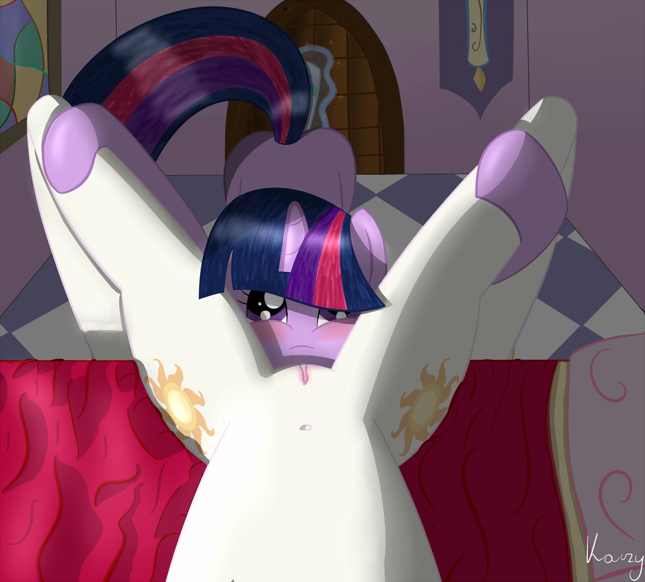 alicorn equine female female_only feral friendship_is_magic hasbro horse my_little_pony pony princess_celestia_(mlp) rule34 straight_hair tagme twilight_sparkle_(mlp) unicorn yuri