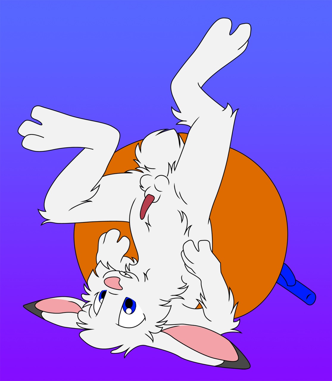 3_toes animal_genitalia anthro backsack balls buckteeth dipstick_ears e621 ear_markings erection feet genitals gradient_background hi_res jake_cottontail lagomorph leporid male mammal markings mizzyam multicolored_ears nude penis purple_background quiet269 rabbit scut_tail sheath short_tail shota simple_background solo space_hopper tail teeth toes white_body young young_anthro young_male