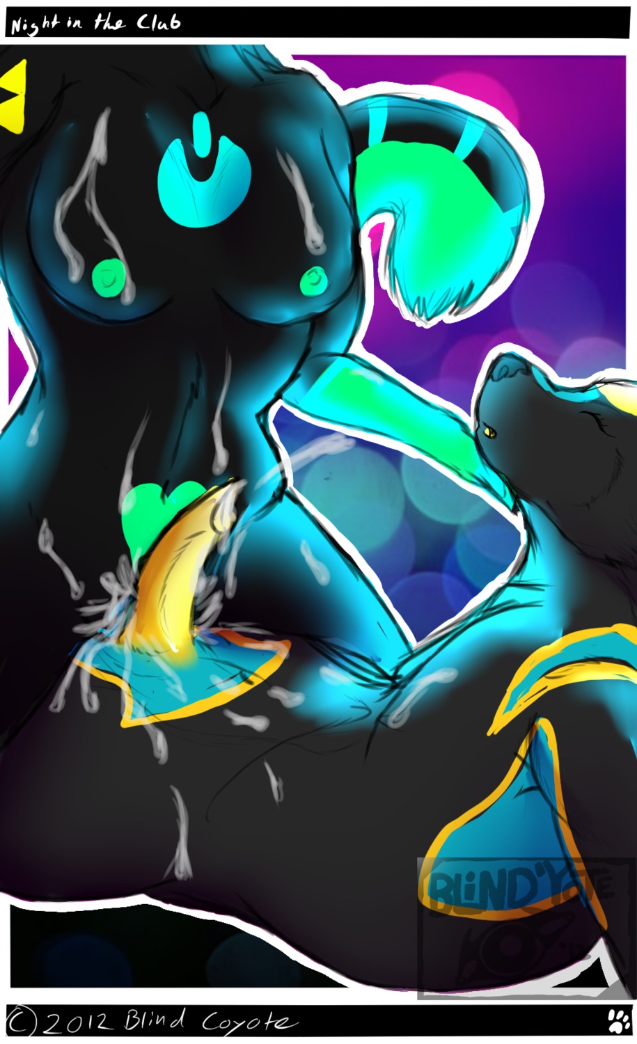 anthro blind blindcoyote breasts canid canine canis chino coyote disability duo e621 erection felid female genitals hi_res male male/female mammal neona nightclub penis sex tail vulva