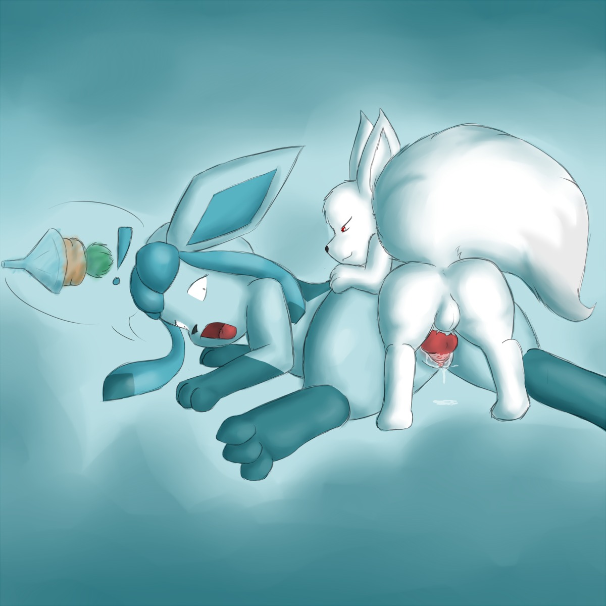back_view color eeveelution female feral fur generation_4_pokemon glaceon insertion male nintendo nude penis pokemon pokemon_(species) pussy rule34 sex shenhibiki straight tagme vulva