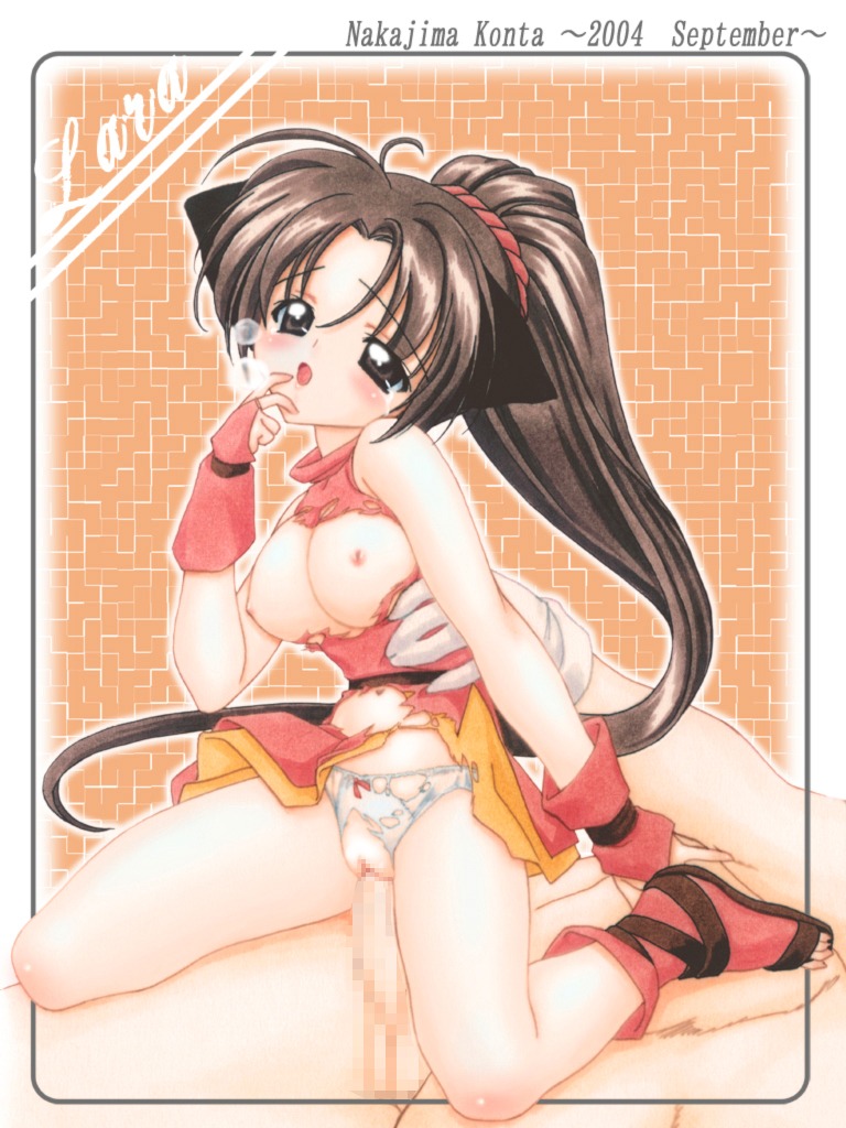 1girls 2004 blush breasts brown_hair censored duo faceless_male female fire_emblem fire_emblem:_thracia_776 gloves lara_(fire_emblem) male nakajima_konta nipples penis ponytail pussy rule34 sex solo_focus tied_hair torn_clothes vaginal_penetration