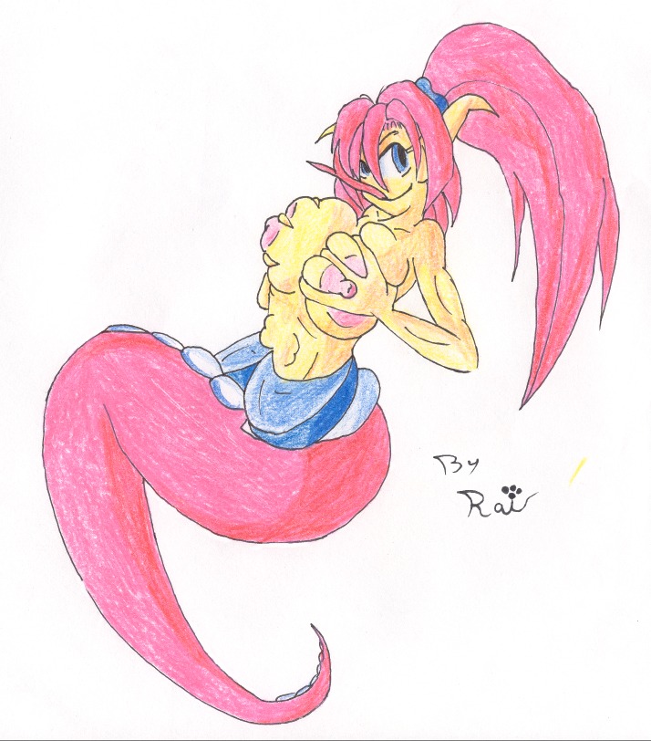 1girls artist_request breasts chrono_(series) chrono_trigger english_text female female_only grabbing_breasts grabbing_own_breast large_breasts merfolk mermaid naga-ette rule34 solo solo_female tagme text