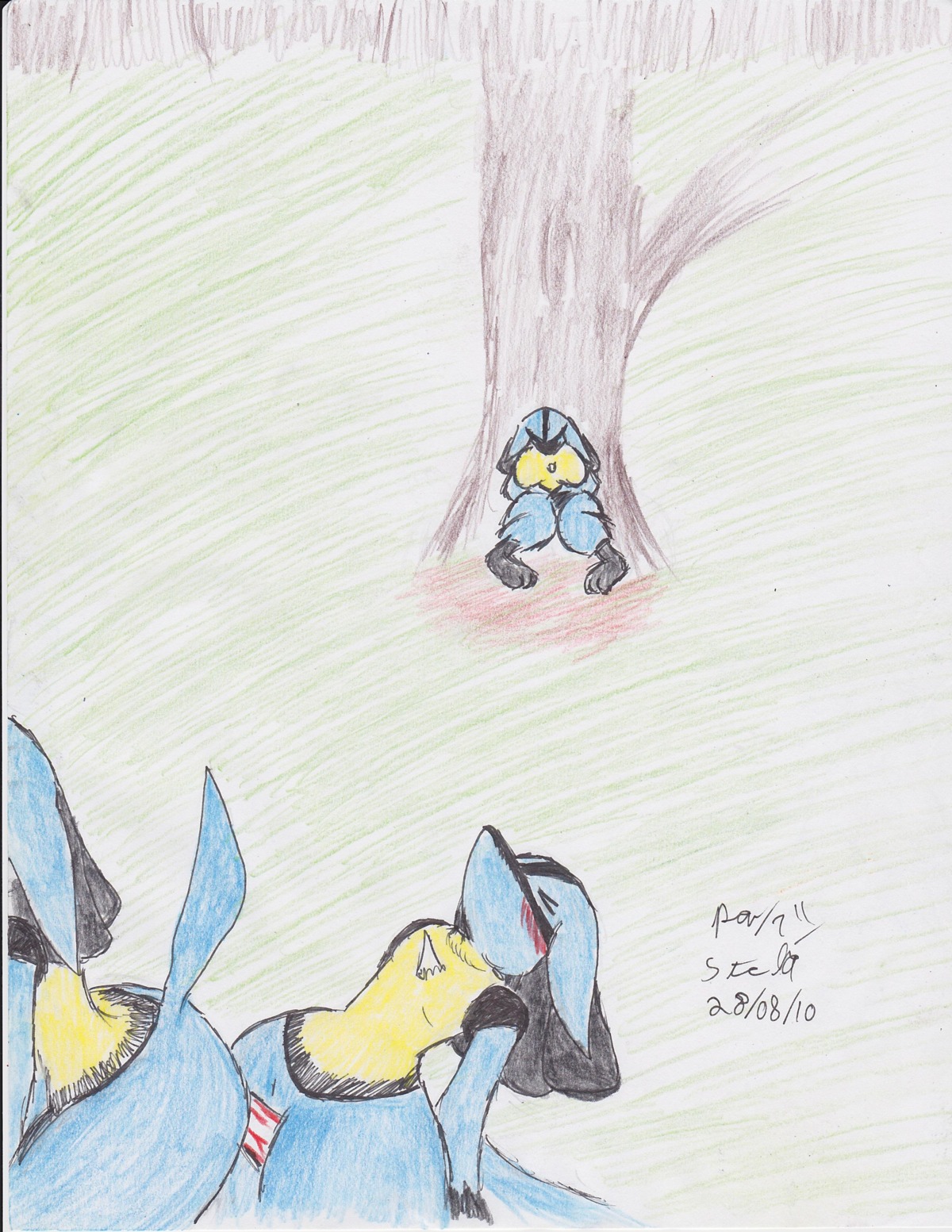 buggery color fur furry furry_only lucario male male_only multiple_males nintendo pokemon pokemon_(species) rule34 streled yaoi