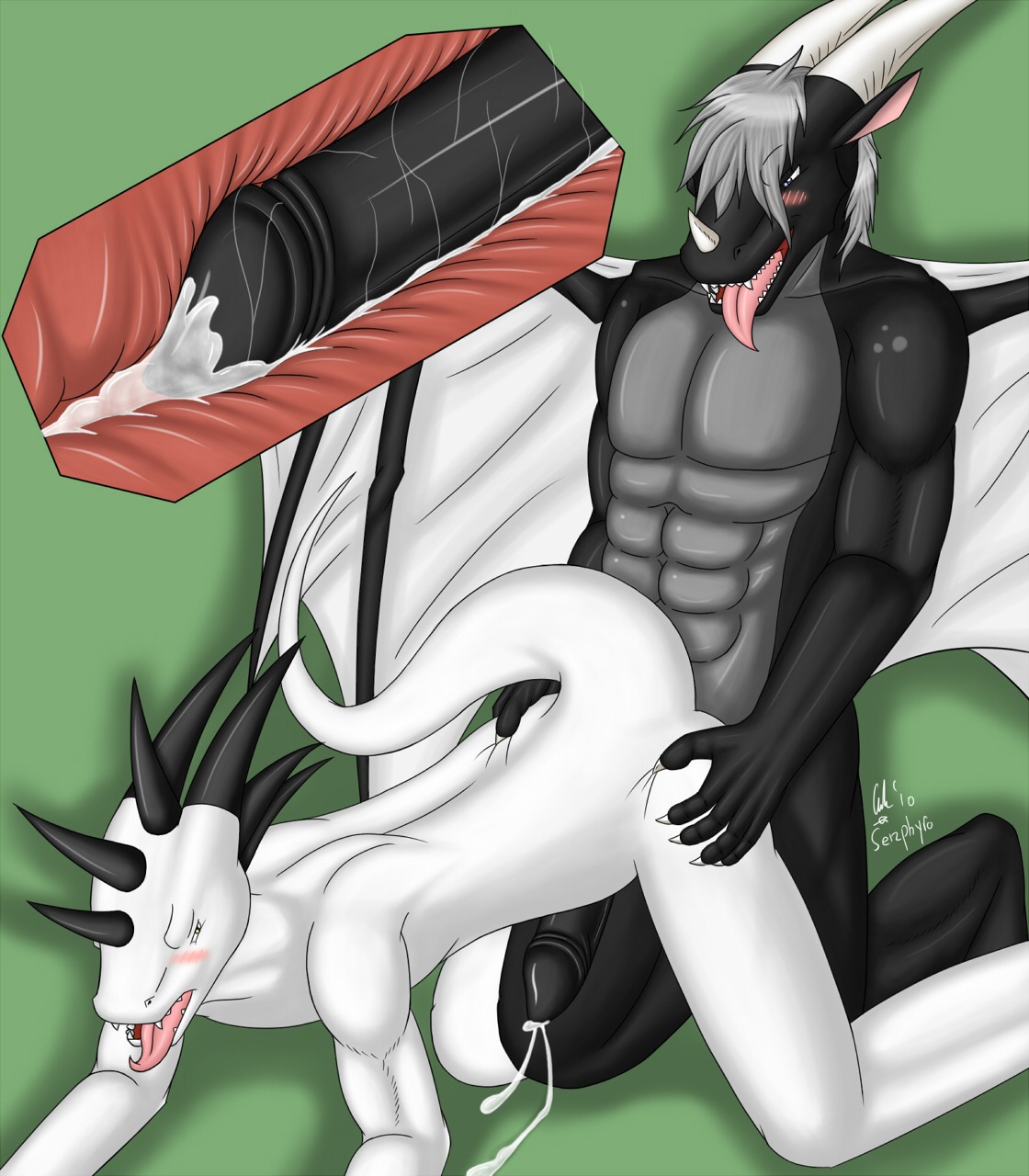 2010 anal anal_penetration anthro anthro_on_anthro balls blush bodily_fluids butt butt_grab cum cum_inside cumshot dated dragon duo e621 ejaculation erection from_behind_position genital_fluids genitals grey_eyes hand_on_butt hi_res internal male male/male male_penetrated male_penetrating male_penetrating_male mythological_creature mythological_scalie mythology orgasm othellodrake penetration penis scalie senphyro senphyro_(character) sex signature tail velodia year yellow_eyes