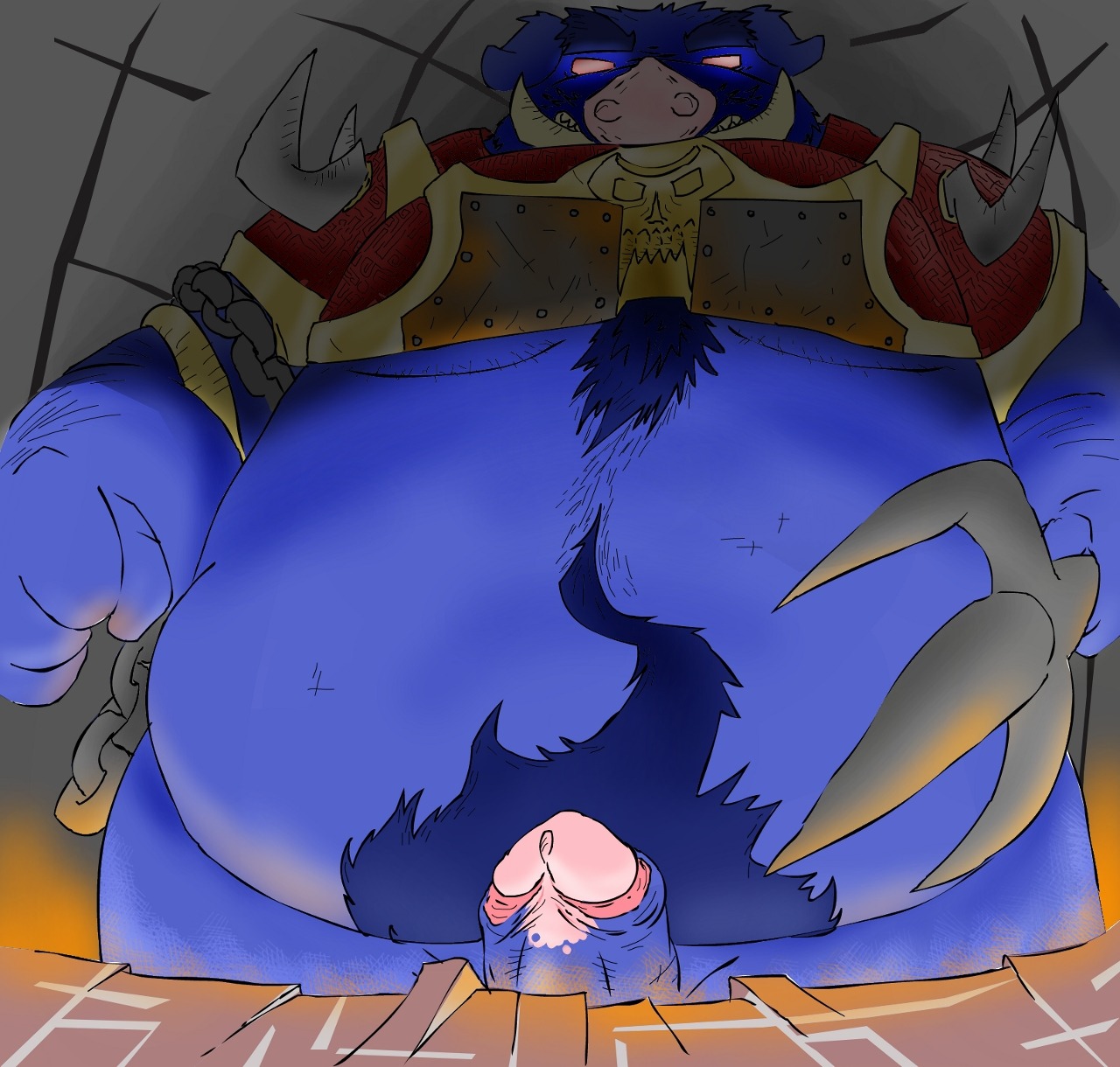 a_link_to_the_past anthro boar ganon male male_only penis rule34 solo solo_male straight_hair swampstomper tagme the_legend_of_zelda wild_boar