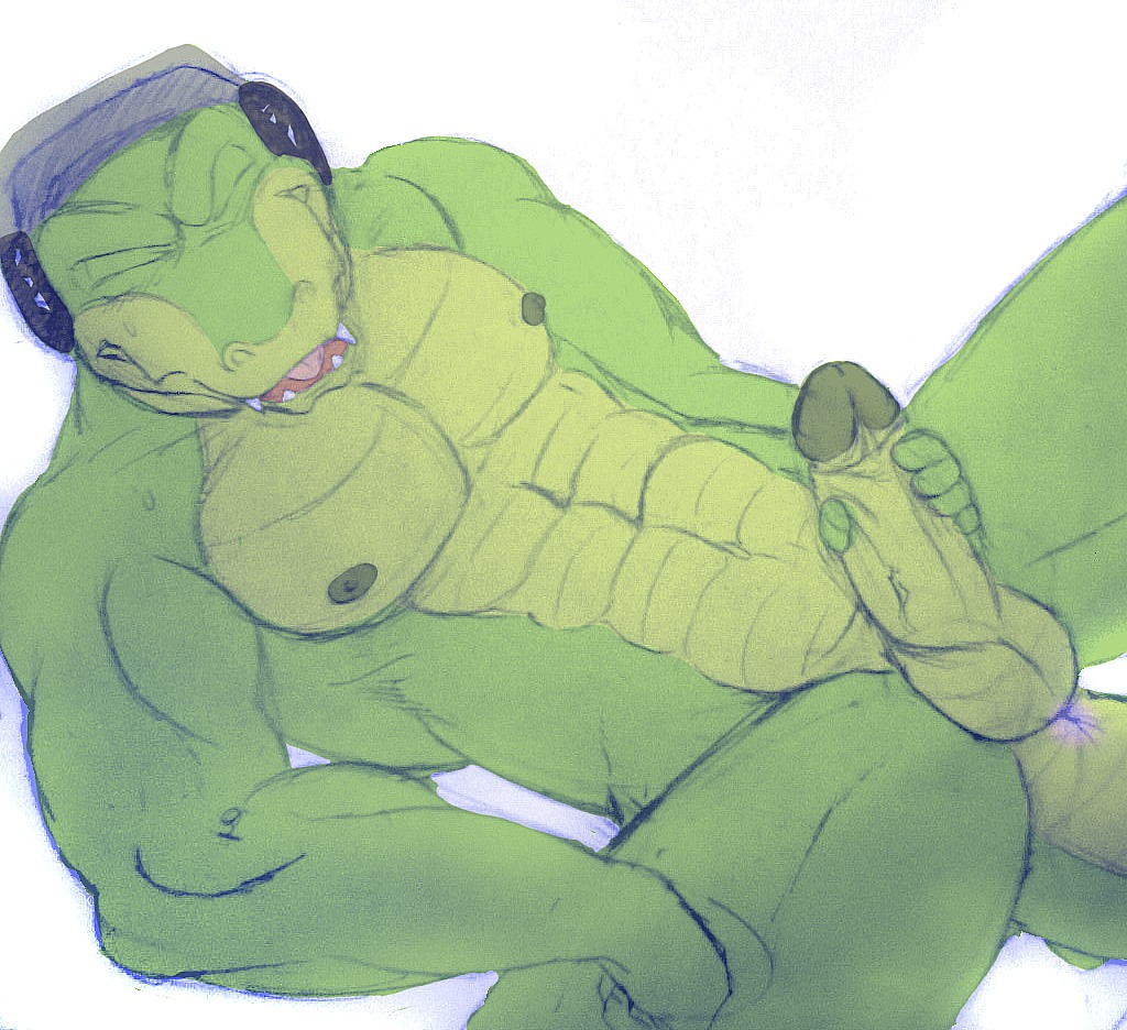 abs anthro anus balls color crocodile crocodilian green_skin handjob male male_only masturbation muscles nipples nude penis reptile rule34 scalie sega solo sonic_(series) sonic_the_hedgehog_(series) tagme testicles vector_the_crocodile