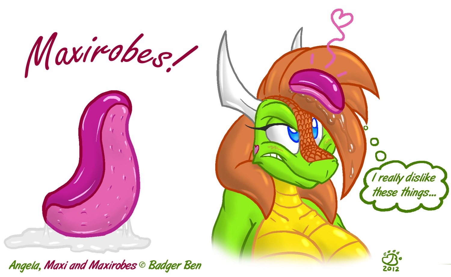 angela_(badgerben) anthro badgerben breasts dragon duo e621 female gastropod growth hi_res maxirobe mollusk mythological_creature mythological_scalie mythology non-mammal_breasts scalie slime slug