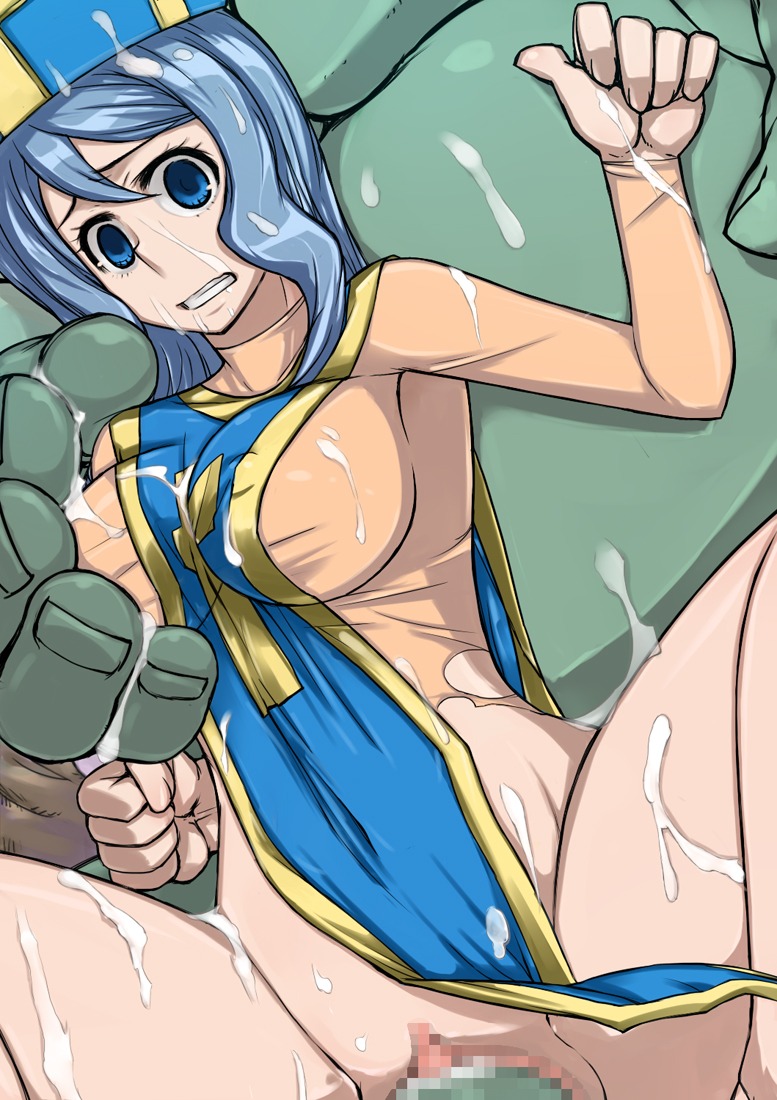 breasts censored clothed_sex clothing cum dragon_quest dragon_quest_iii erect_nipples erect_nipples_under_clothes female majokko_youheidan medium_breasts monster nipples priest_(dq3) rule34 tagme torn_clothes