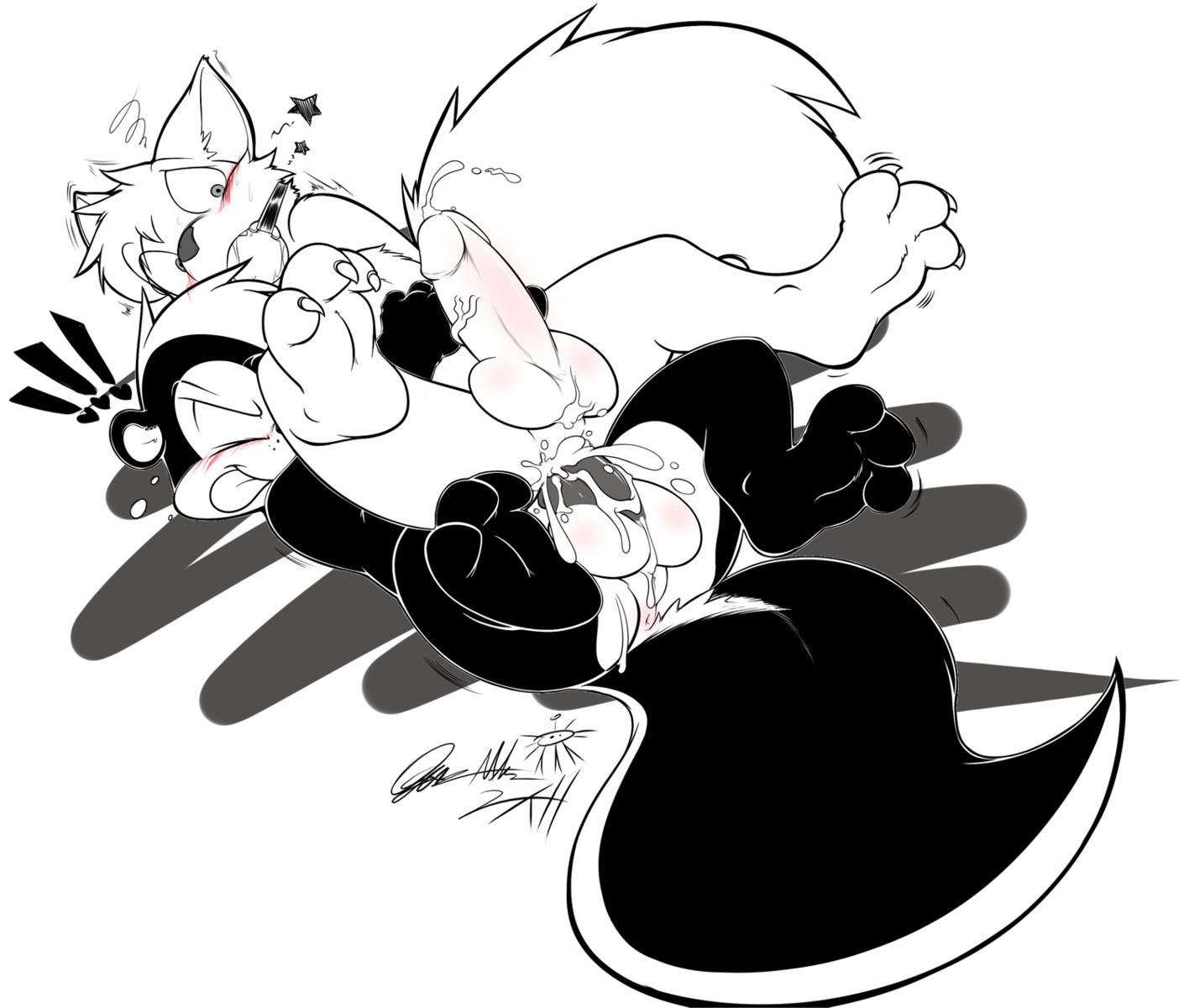 0r0ch1 anal anal_penetration anthro anus artie ball_gag balls black_body black_fur blush bodily_fluids bound canid canine canis canon_x_oc countershade_fur countershading cum cum_in_ass cum_inside duo e621 erection feet forced forced_anal fur gag gagged genital_fluids genitals hi_res hindpaw humanoid_genitalia humanoid_penis looney_tunes male male/male male_penetrated male_penetrating male_penetrating_male mammal markings mephitid monochrome multicolored_body multicolored_fur naturally_unclothed nude nude_anthro nude_male paws penetration penile penile_penetration penis penis_in_ass pepe_le_pew pictographics rape sex skunk soles striped_body striped_fur striped_markings striped_skunk striped_tail stripes tail tail_markings text two_tone_body two_tone_fur vein veiny_penis warner_brothers white_body white_countershading white_fur white_stripes wolf