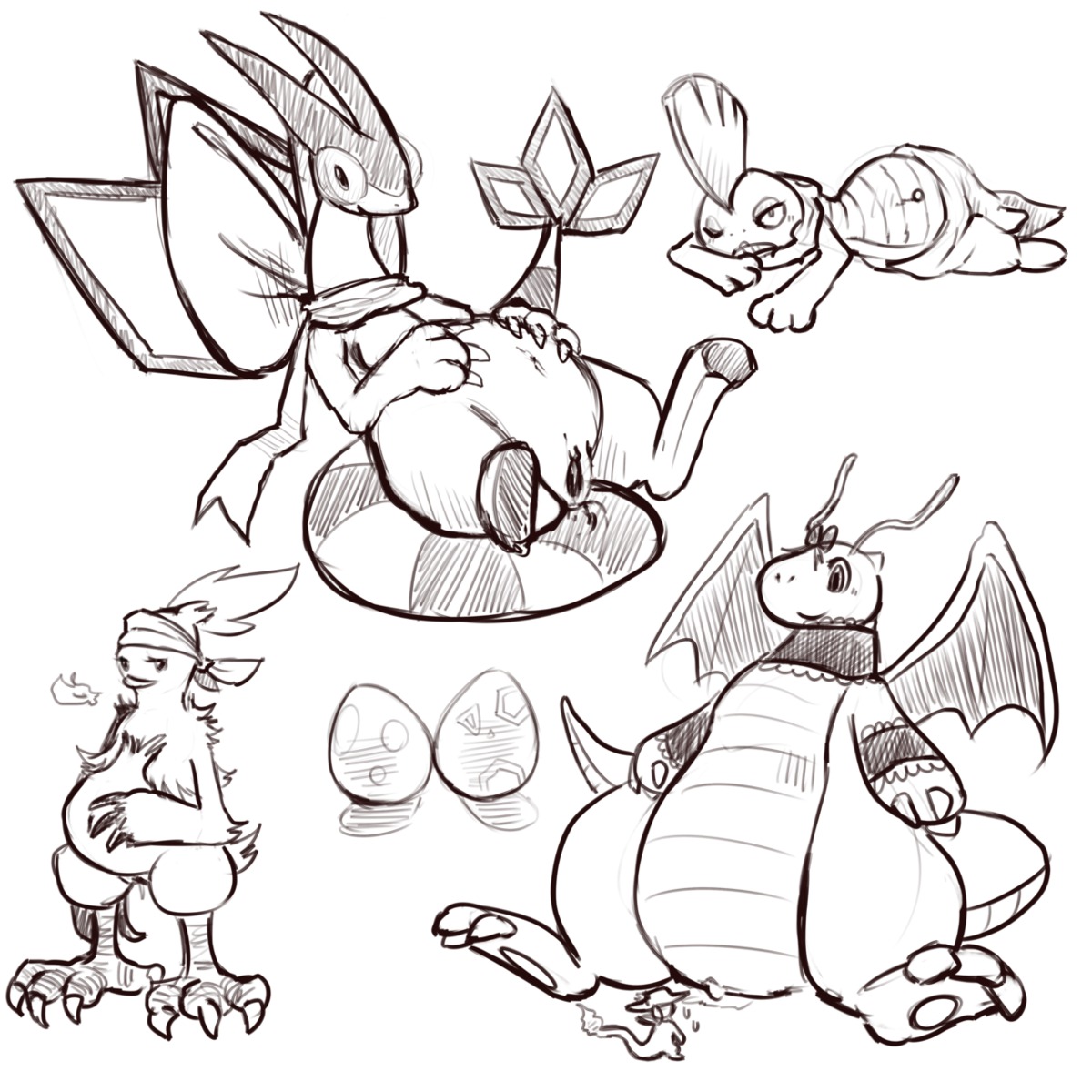 1:1 2012 belly big_belly bodily_fluids charmander combusken digital_drawing_(artwork) digital_media_(artwork) dragonite duo e621 egg female feral fire flygon generation_1_pokemon generation_3_pokemon generation_5_pokemon genital_fluids genitals haychel hi_res larger_female macro membrane_(anatomy) membranous_wings micro mike_the_charmander monochrome multiple_scenes nintendo pmd-explorers pokemon pokemon_(species) pregnant pregnant_female puzelle_(pmd-e) ruben_(pmd-e) scrafty size_difference sketch sketch_page solo tail udon_(pmd-e) vaginal_fluids vulva wings