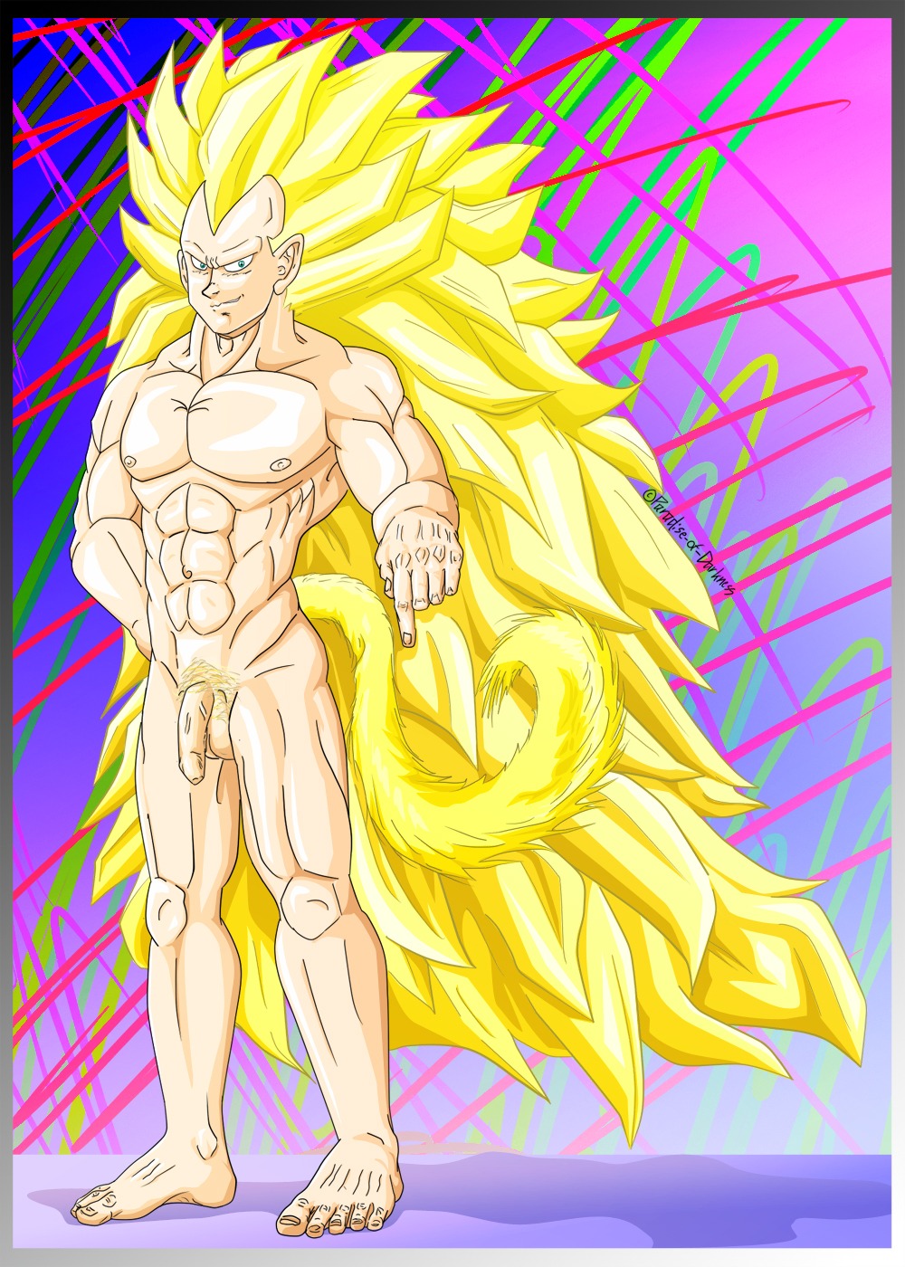 color dragon_ball dragon_ball_z male male_only paradise-of-darkness raditz rule34 solo tagme